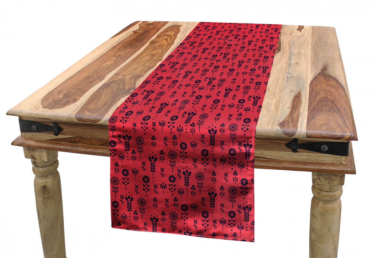 Ambesonne Leaves Design Table Runner Dining Room Kitchen Decor in 3 Sizes - Picture 53 of 63