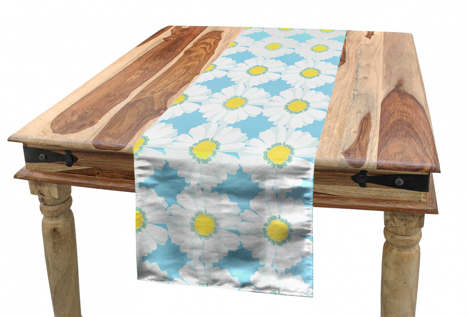 Ambesonne Leaves Design Table Runner Dining Room Kitchen Decor in 3 Sizes - Picture 16 of 63