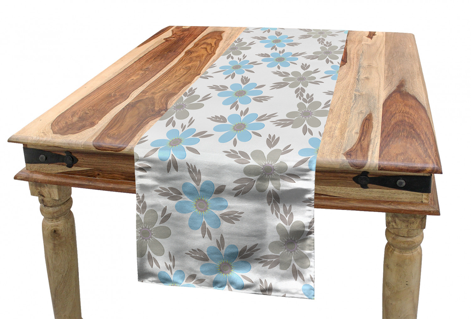 Ambesonne Leaves Design Table Runner Dining Room Kitchen Decor in 3 Sizes - Picture 57 of 63