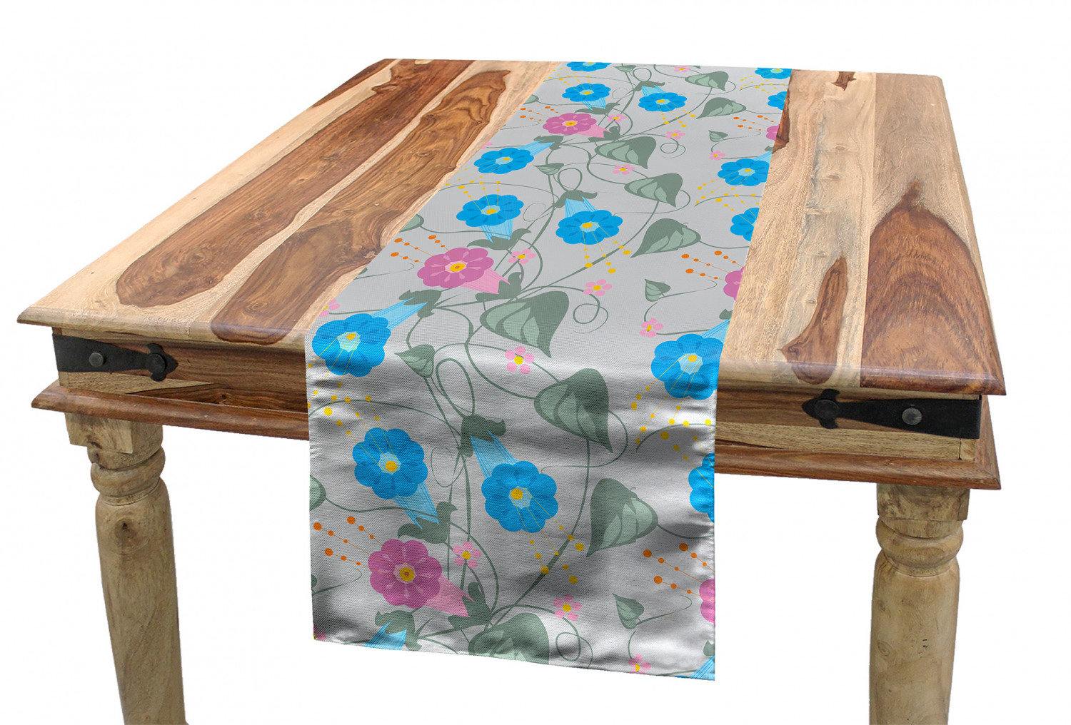 Ambesonne Leaves Design Table Runner Dining Room Kitchen Decor in 3 Sizes - Picture 6 of 63