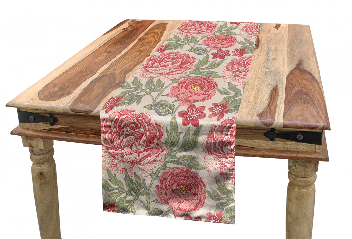 Ambesonne Leaves Design Table Runner Dining Room Kitchen Decor in 3 Sizes - Picture 29 of 63