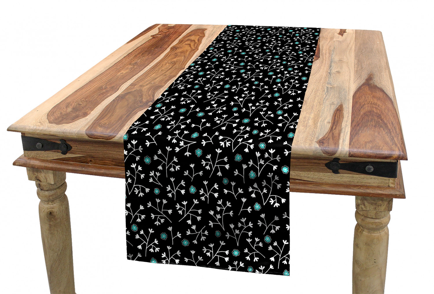 Ambesonne Leaves Design Table Runner Dining Room Kitchen Decor in 3 Sizes - Picture 11 of 63