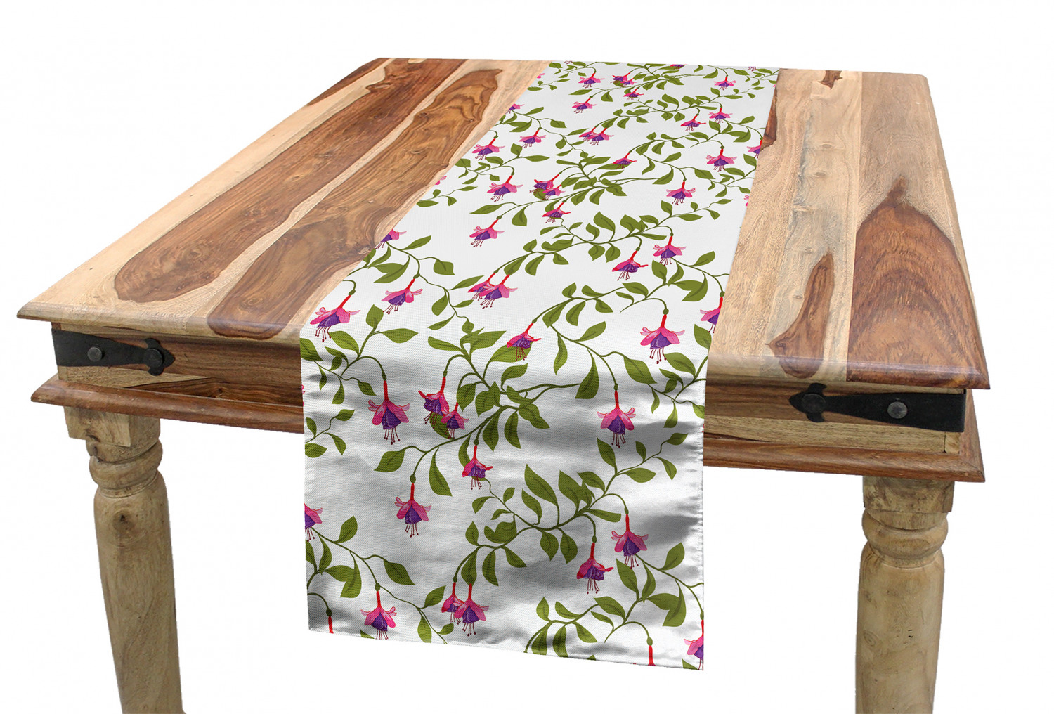 Ambesonne Leaves Design Table Runner Dining Room Kitchen Decor in 3 Sizes - Picture 28 of 63
