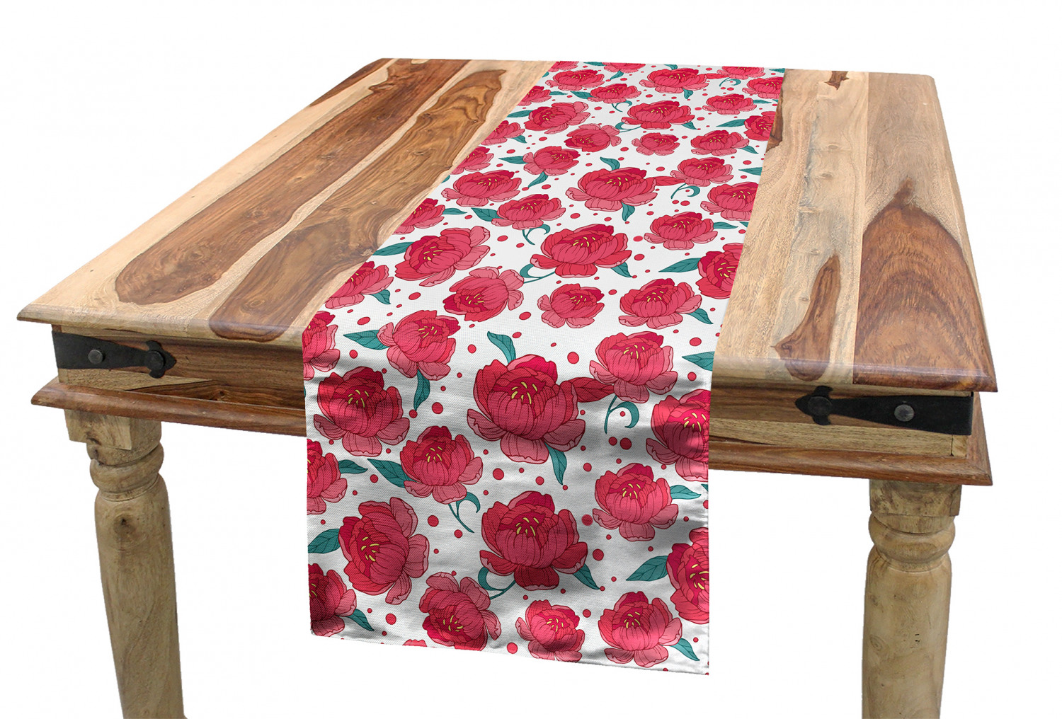Ambesonne Leaves Design Table Runner Dining Room Kitchen Decor in 3 Sizes - Picture 51 of 63