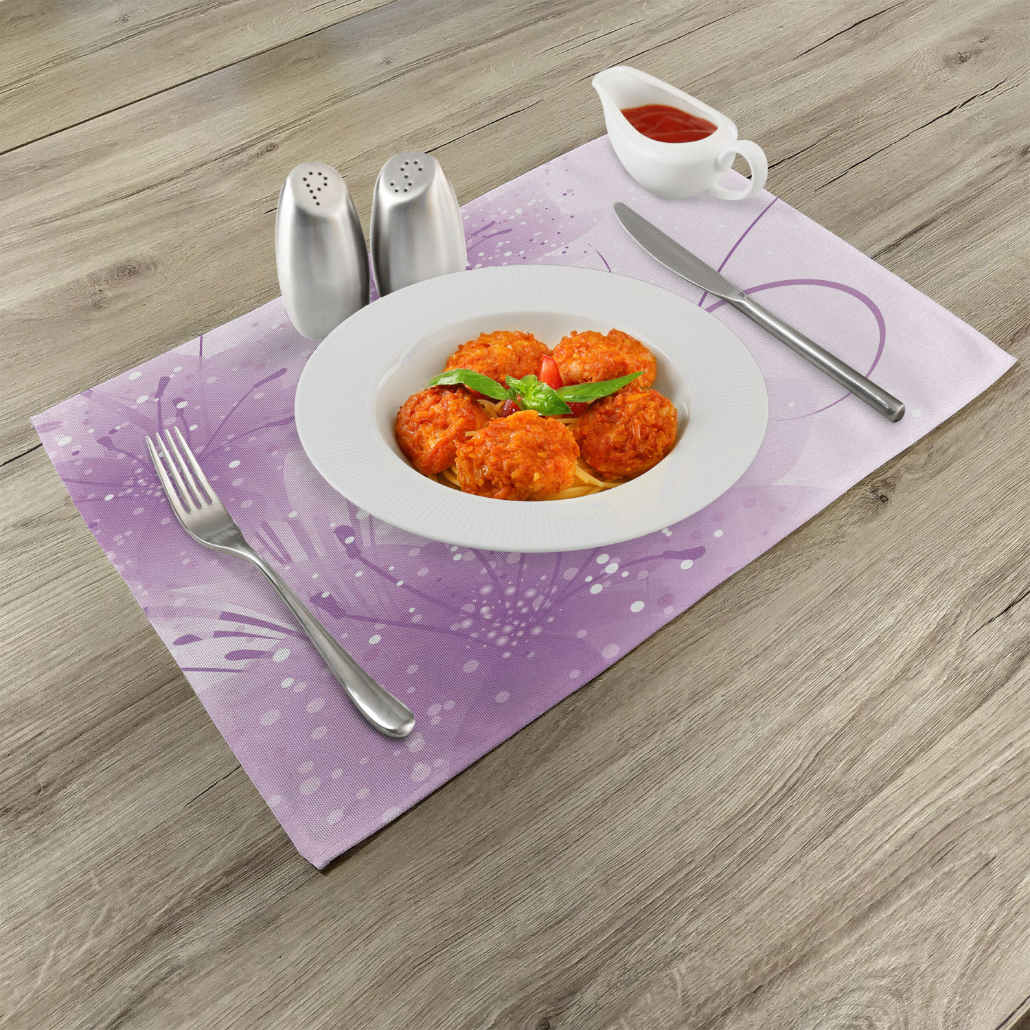 Purple Placemats Set of 4 Ambesonne Washable Fabric Place Mats for Table Decor eBay