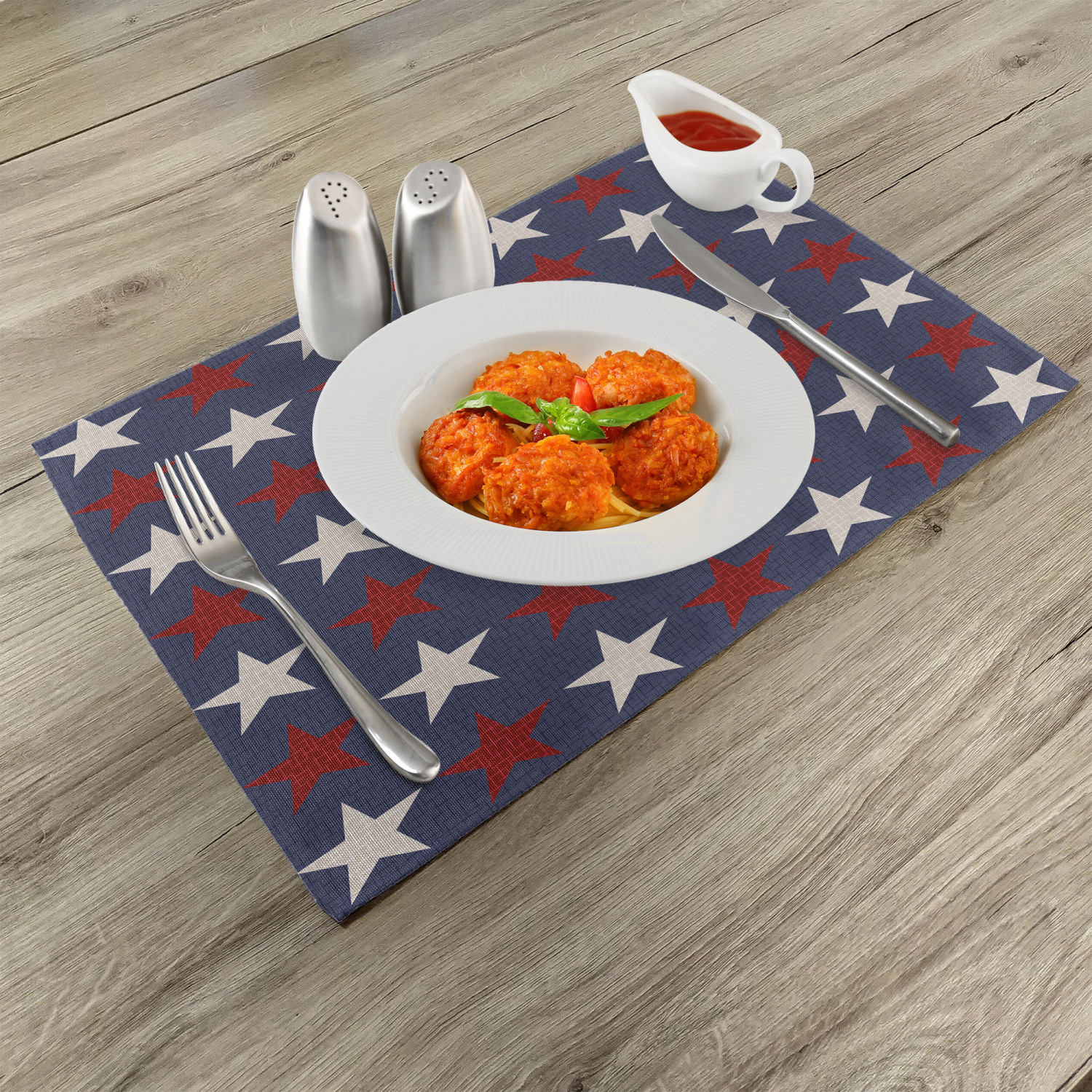 Placemats Set of 4 Easy Care Washable Table Setting Placemats by