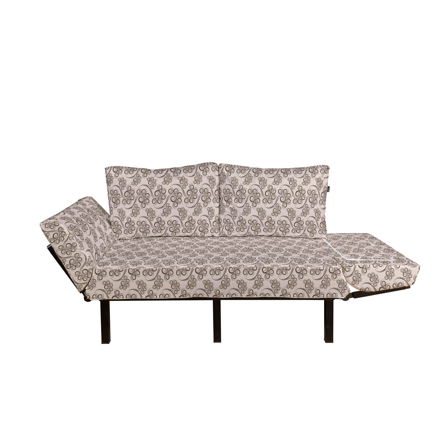 Rose Charcoal Grey Loveseat Ambesonne Love Futon Couch Handmade Brush Drawn Like Lips Eyes and Crowns on a Background of Polka Dots Daybed with Metal Frame Upholstered Sofa for Living Dorm