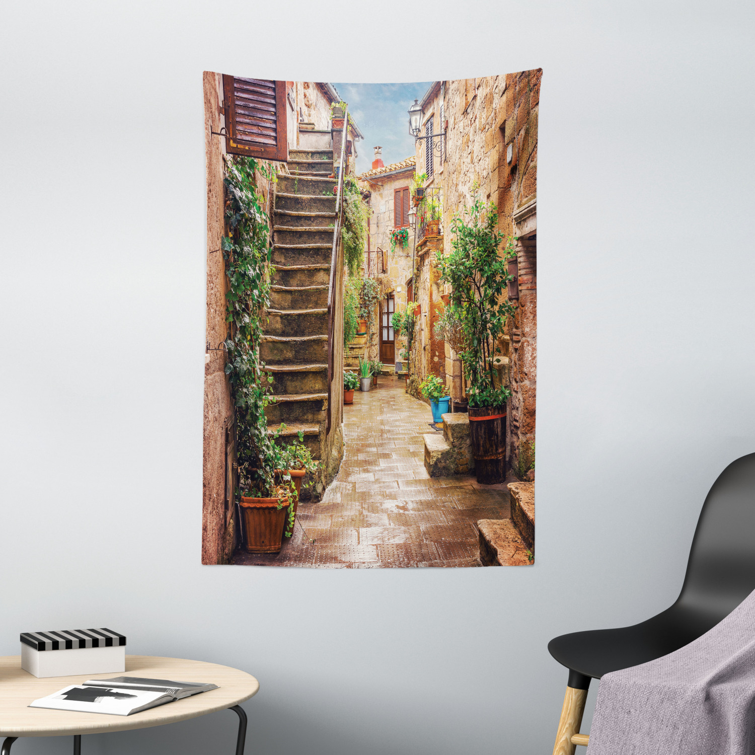 Italy Tapestry Old Houses Print Wall Hanging Decor eBay