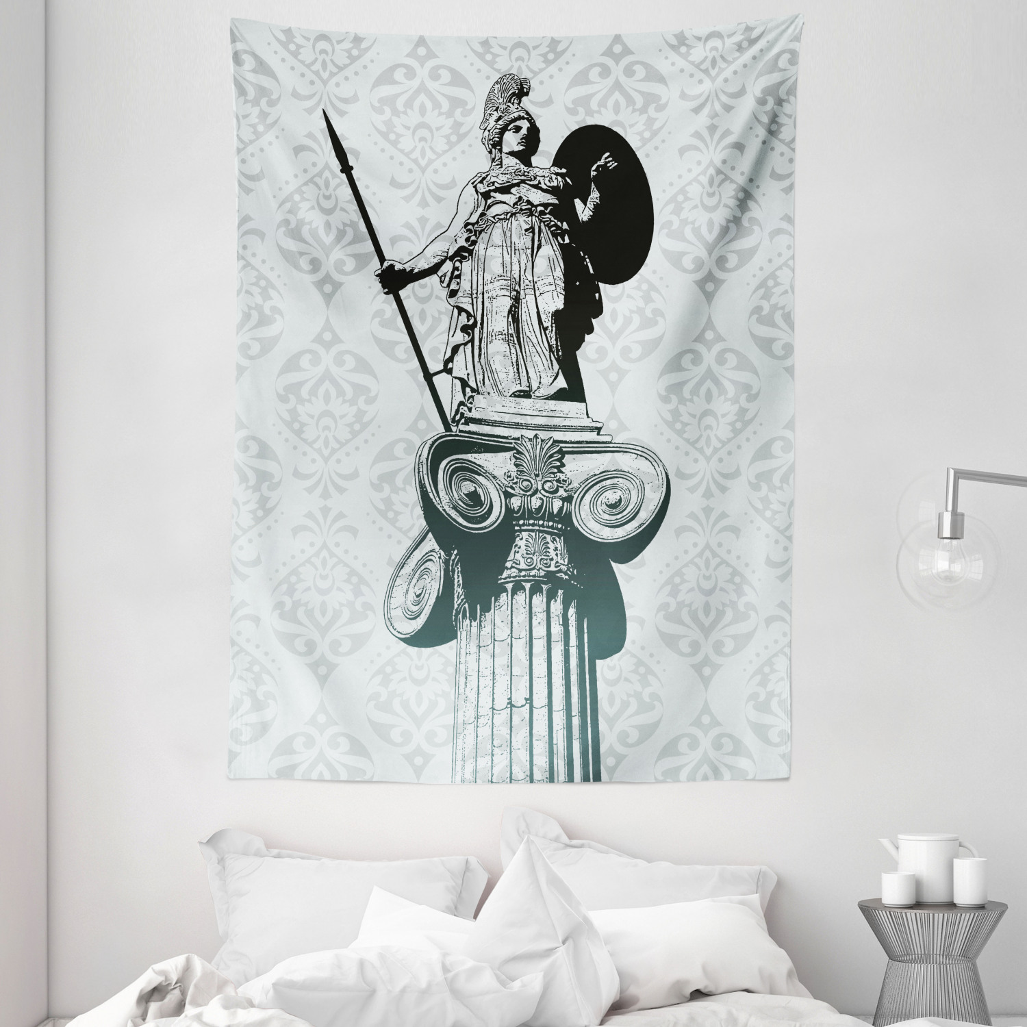 Black Tapestry Ancient Greek Mythology Print Wall Hanging Decor eBay