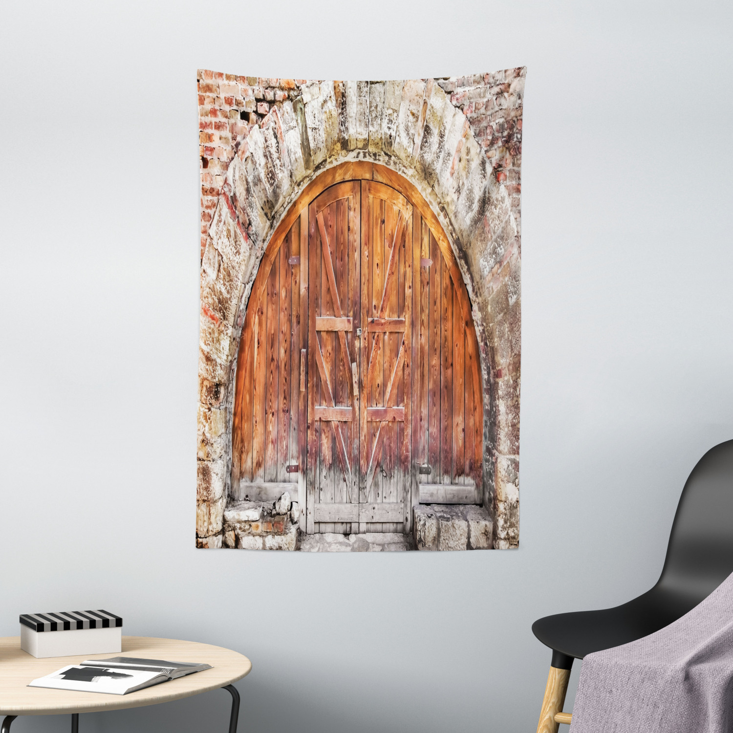 Rustic Tapestry Authentic Door Vintage Print Wall Hanging Decor eBay