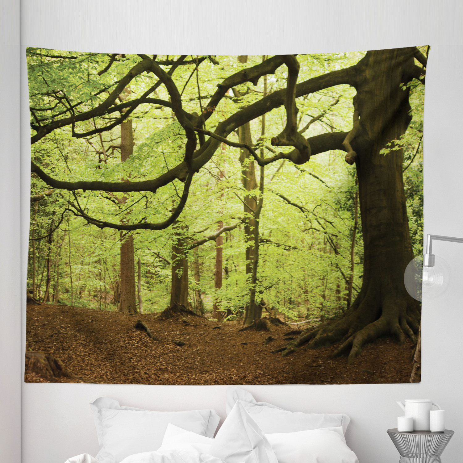 Ambesonne Forest Microfiber Tapestry Wall Hanging Decor in 5 Sizes