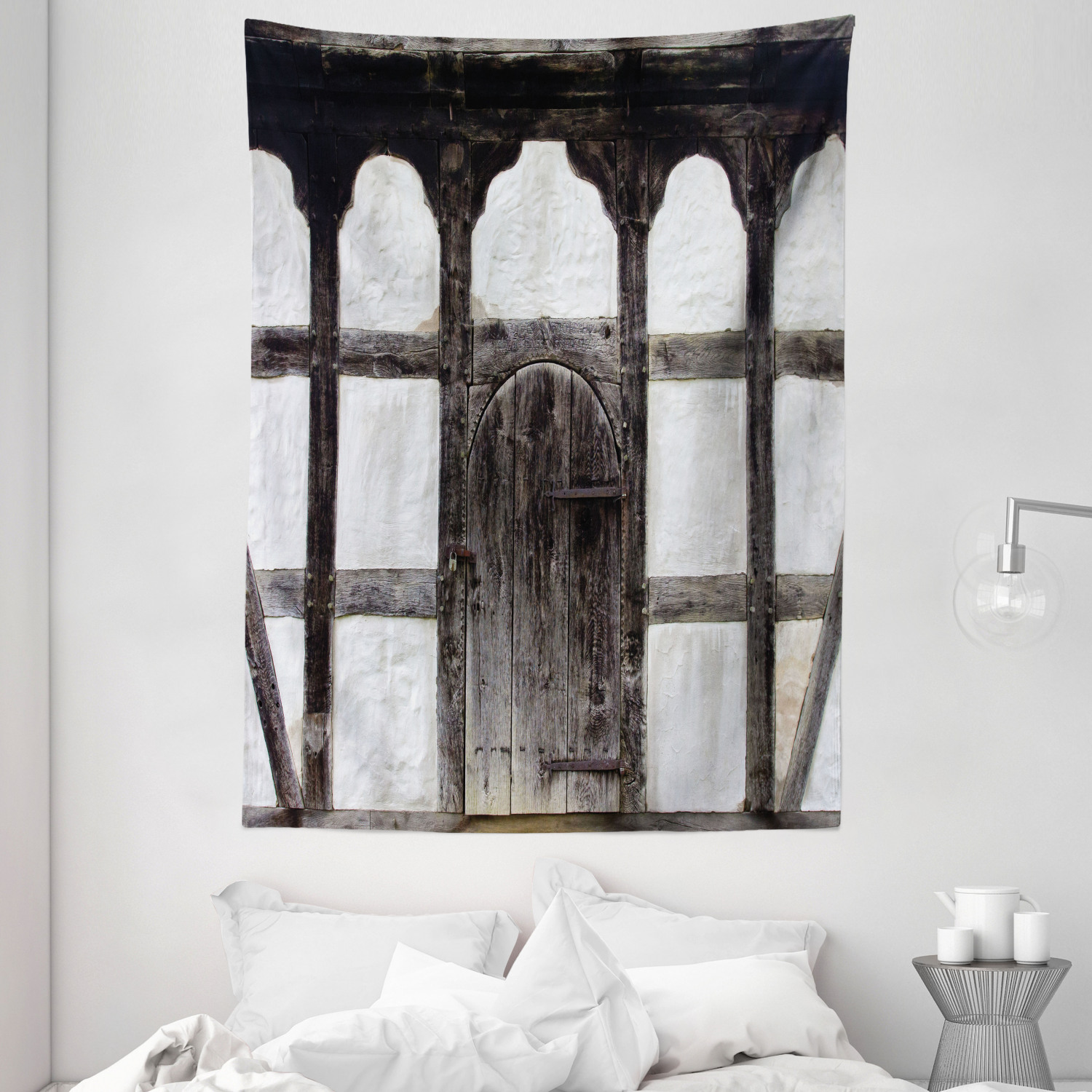 Rustic Tapestry Grunge Farmhouse Door Print Wall Hanging Decor