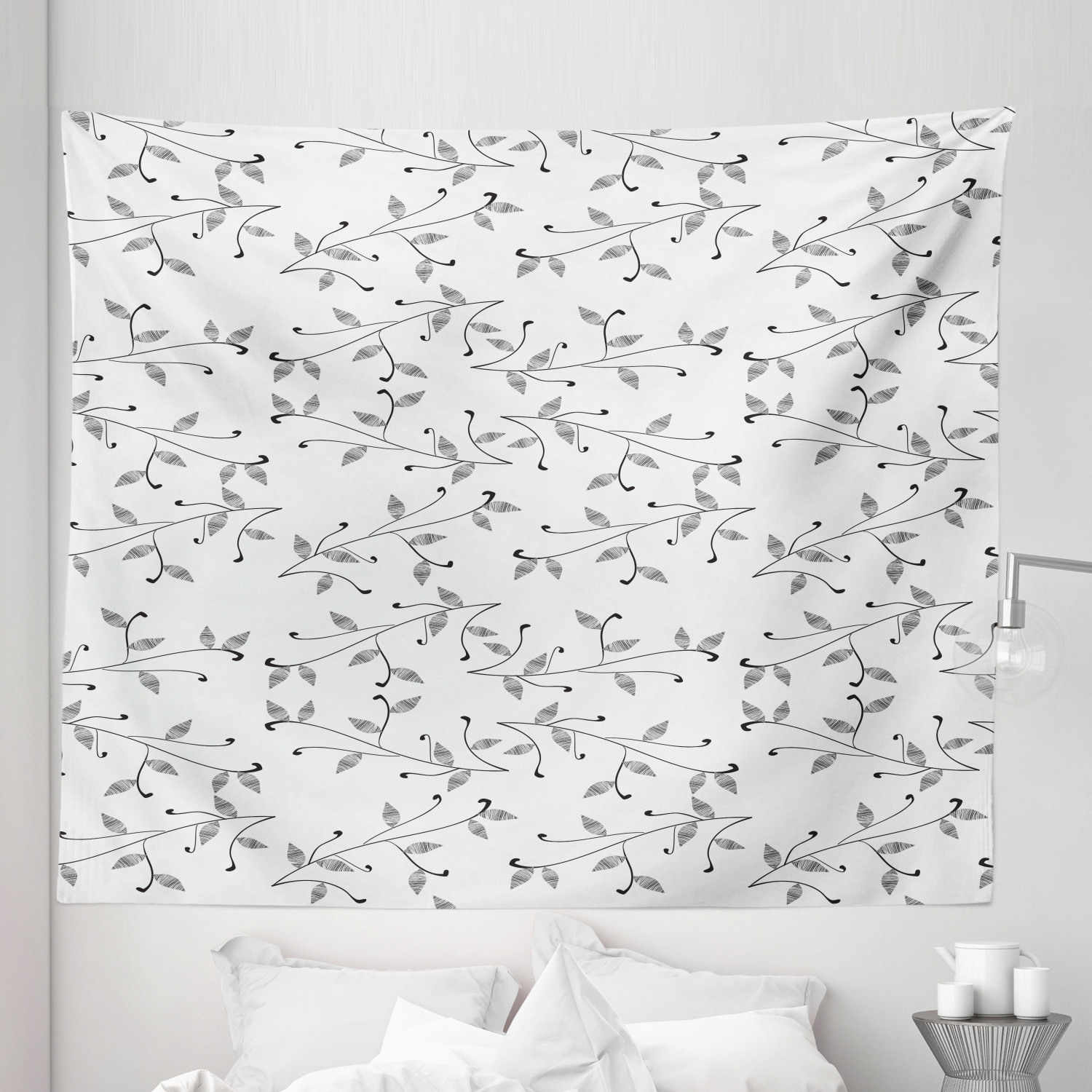 Ambesonne Leaf Print Microfiber Tapestry Wall Hanging Decor in 5 Sizes - Picture 22 of 40