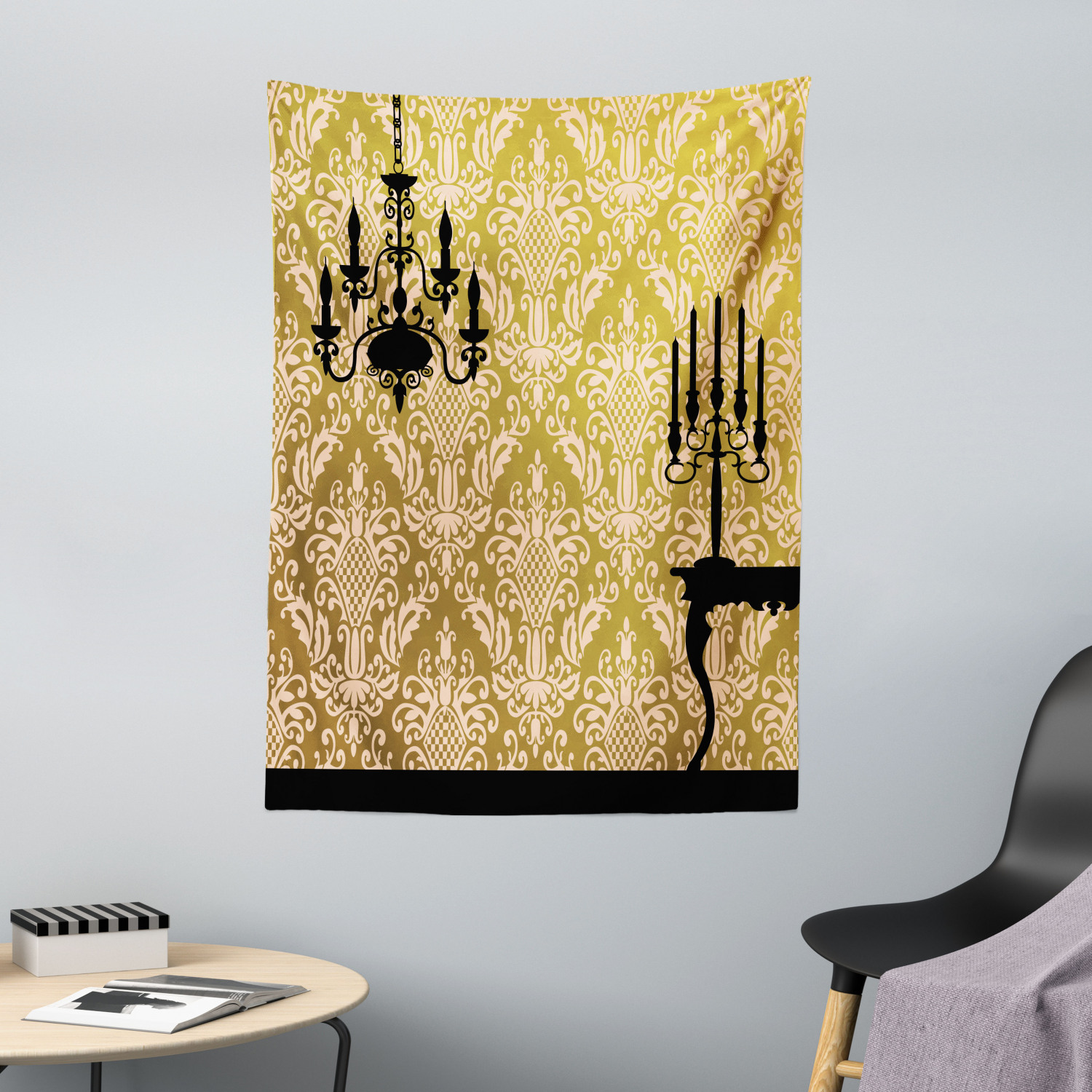 Damast Wandbehang Zimmer im viktorianischen Stil Tagesdecke Druck | eBay