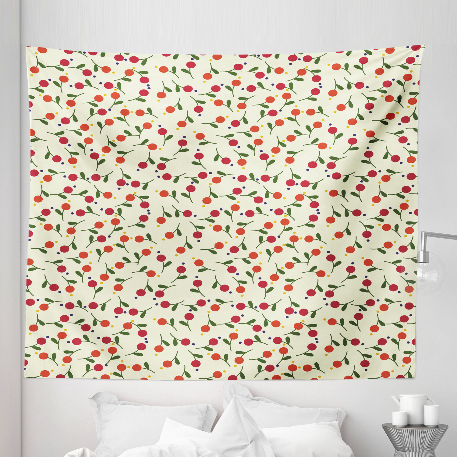 Ambesonne Floral Garden Microfiber Tapestry Wall Hanging Decor in 5 Sizes - Picture 21 of 27