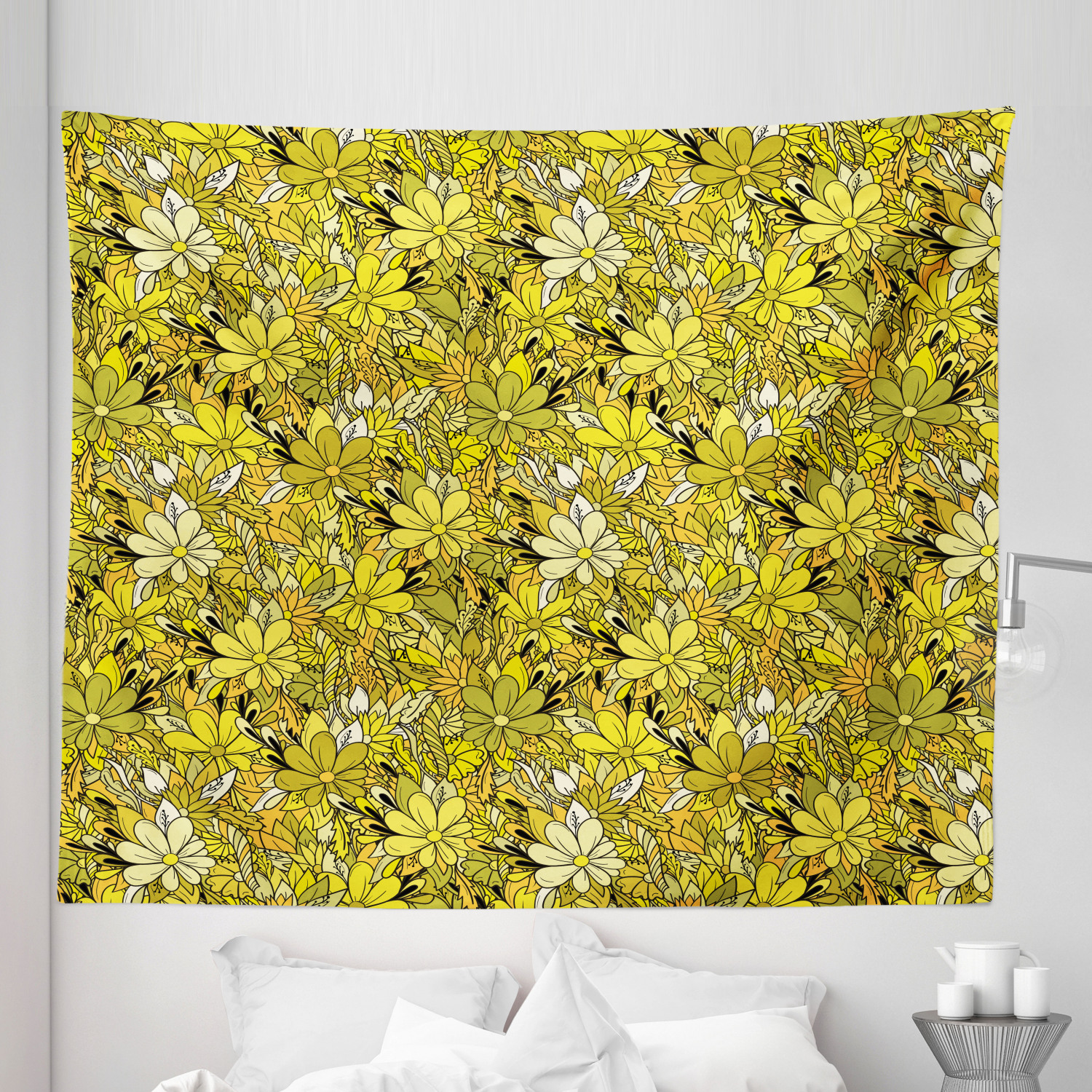 Ambesonne Floral Garden Microfiber Tapestry Wall Hanging Decor in 5 Sizes - Picture 27 of 27