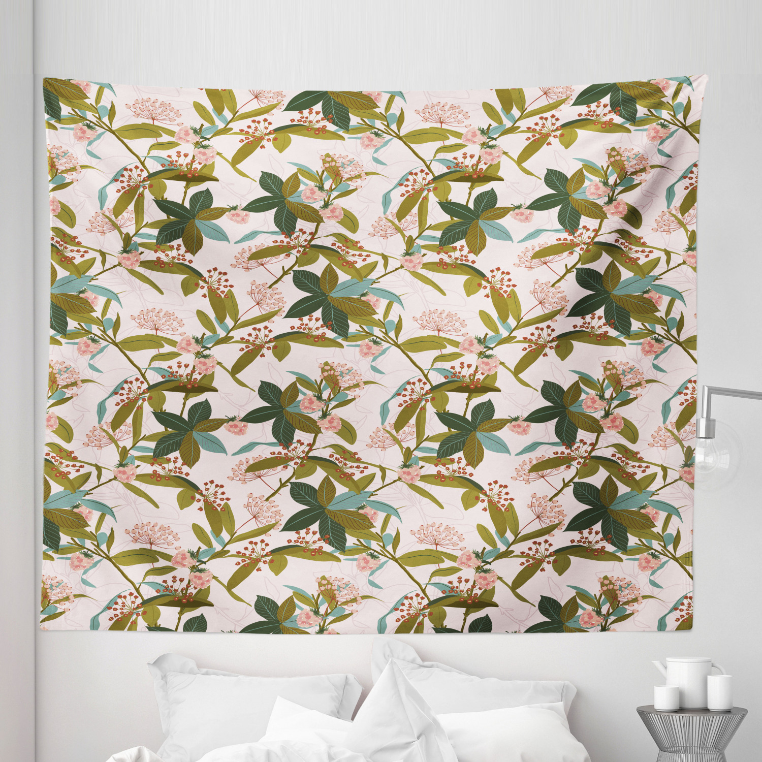 Ambesonne Floral Garden Microfiber Tapestry Wall Hanging Decor in 5 Sizes - Picture 7 of 27