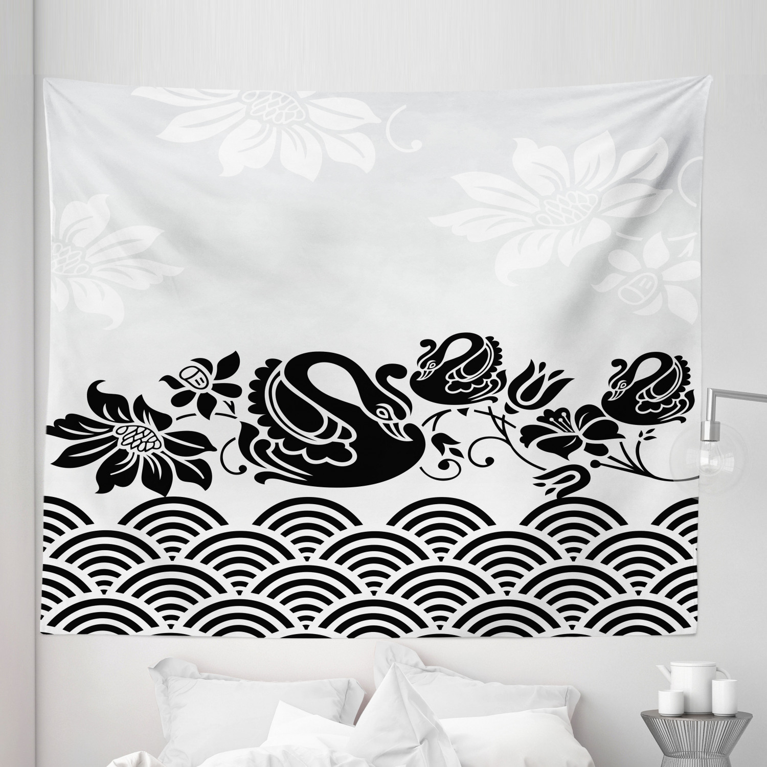 Ambesonne Floral Garden Microfiber Tapestry Wall Hanging Decor in 5 Sizes - Picture 8 of 27