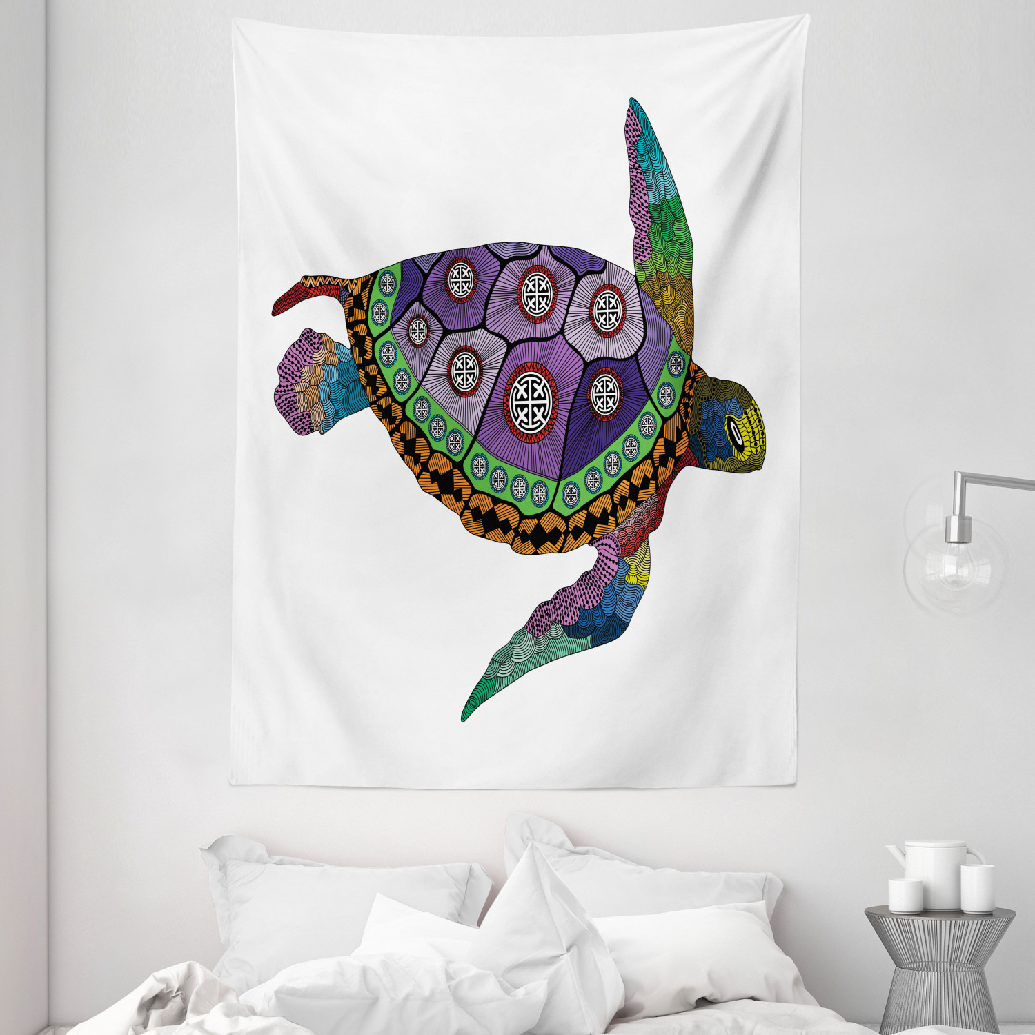 Fabric Tapestry Sea Turtle Animal Artsy Print Wall Hanging Decor | eBay