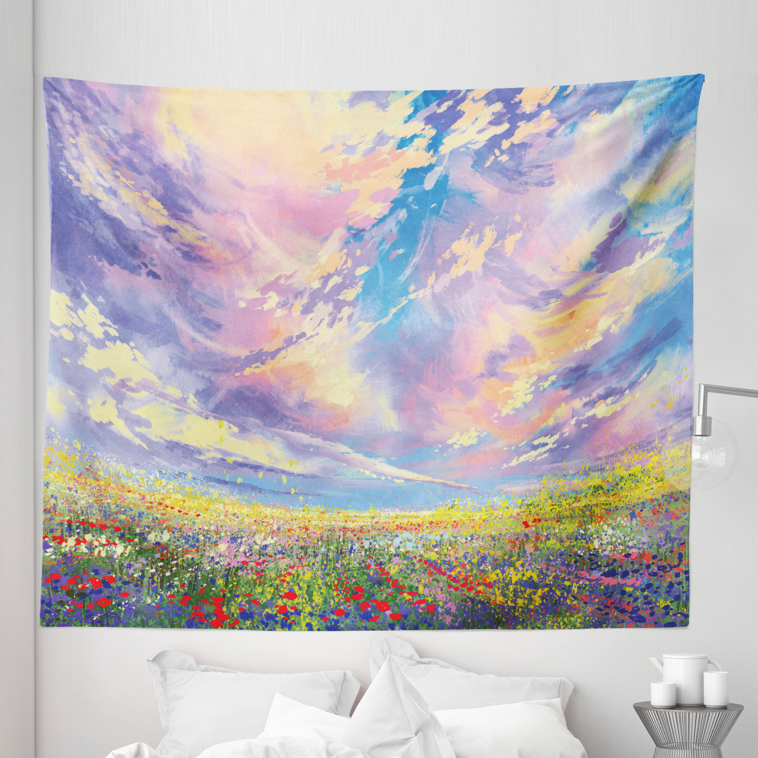 Ambesonne Floral Garden Microfiber Tapestry Wall Hanging Decor in 5 Sizes - Picture 25 of 27