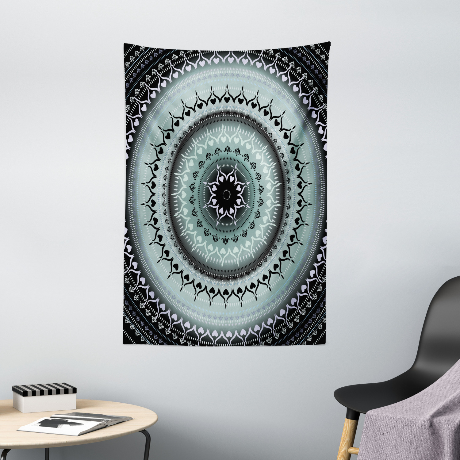 Tribal Tapestry Vintage Mandala Circles Print Wall Hanging Decor - Picture 2 of 3