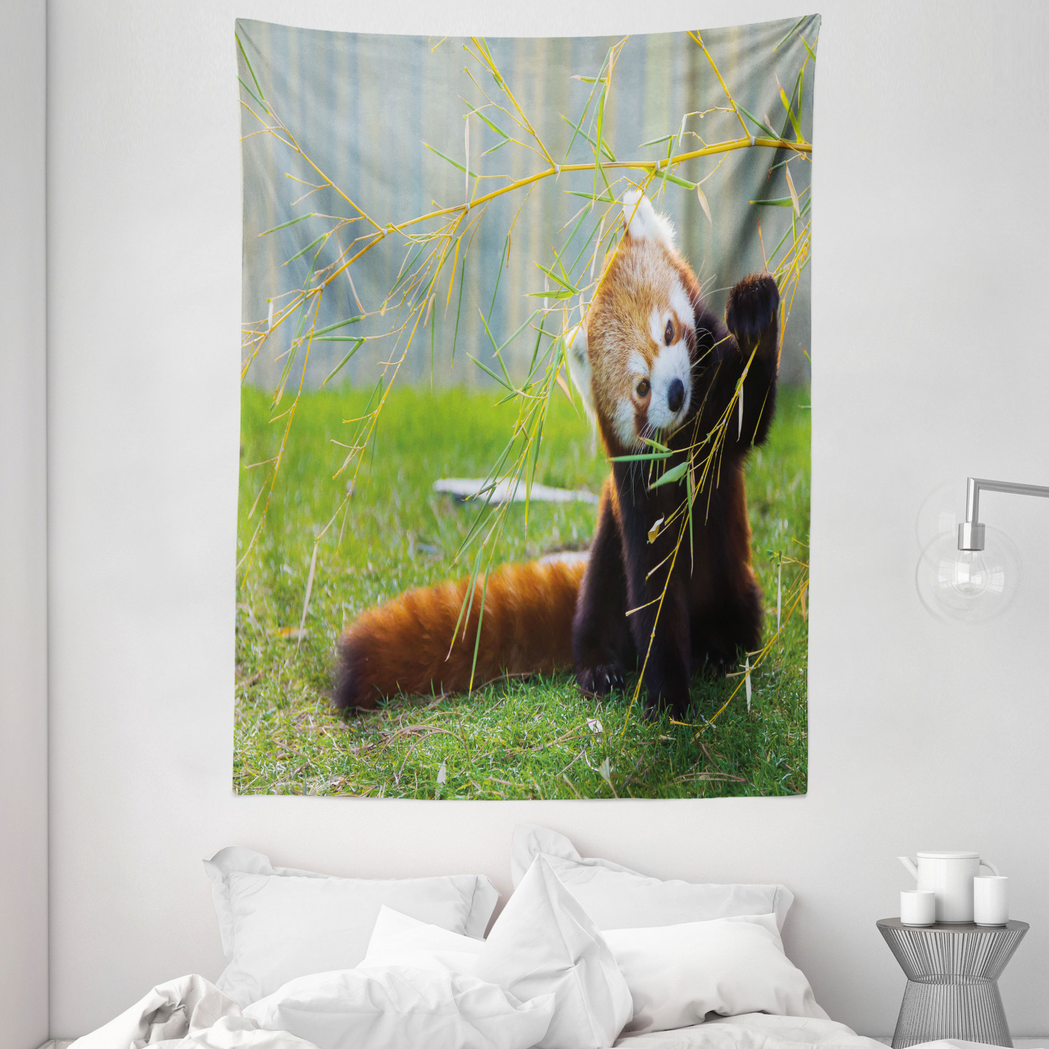 Wildlife Tapestry Asian Animal Panda Print Wall Hanging Decor - Picture 3 of 3