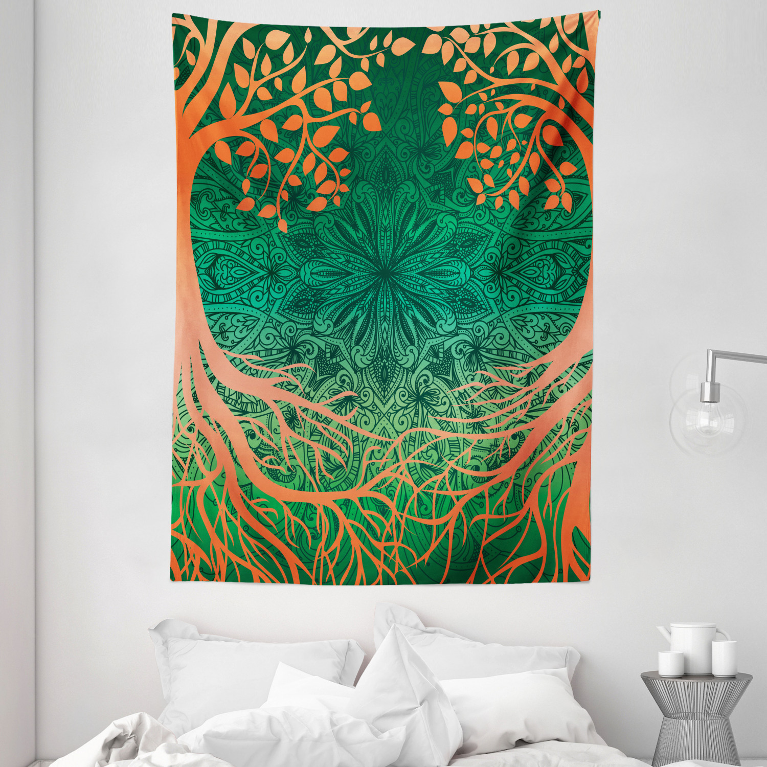 Ethnic Tapestry Asian Mandala Symbols Print Wall Hanging Decor - Picture 3 of 3