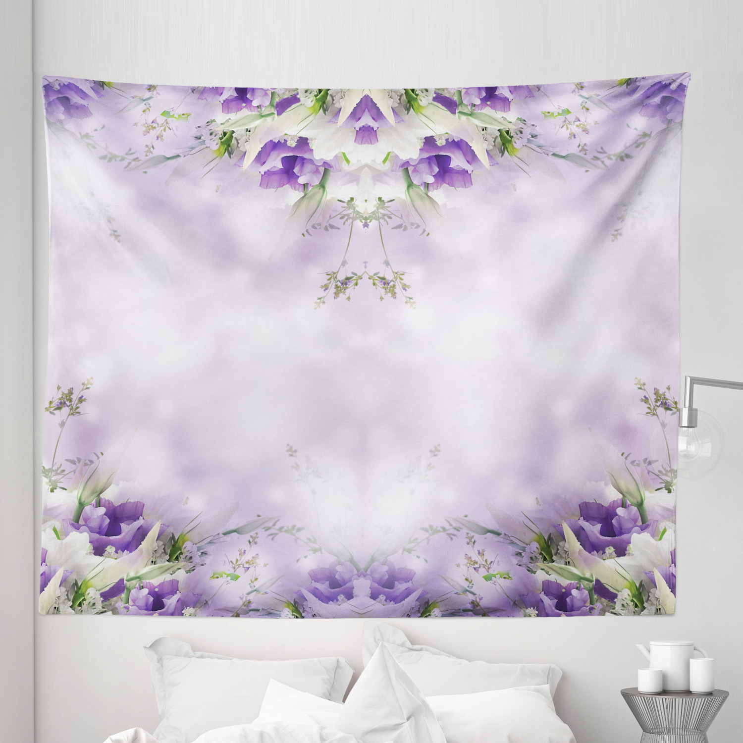 Ambesonne Floral Garden Microfiber Tapestry Wall Hanging Decor in 5 Sizes - Picture 23 of 27