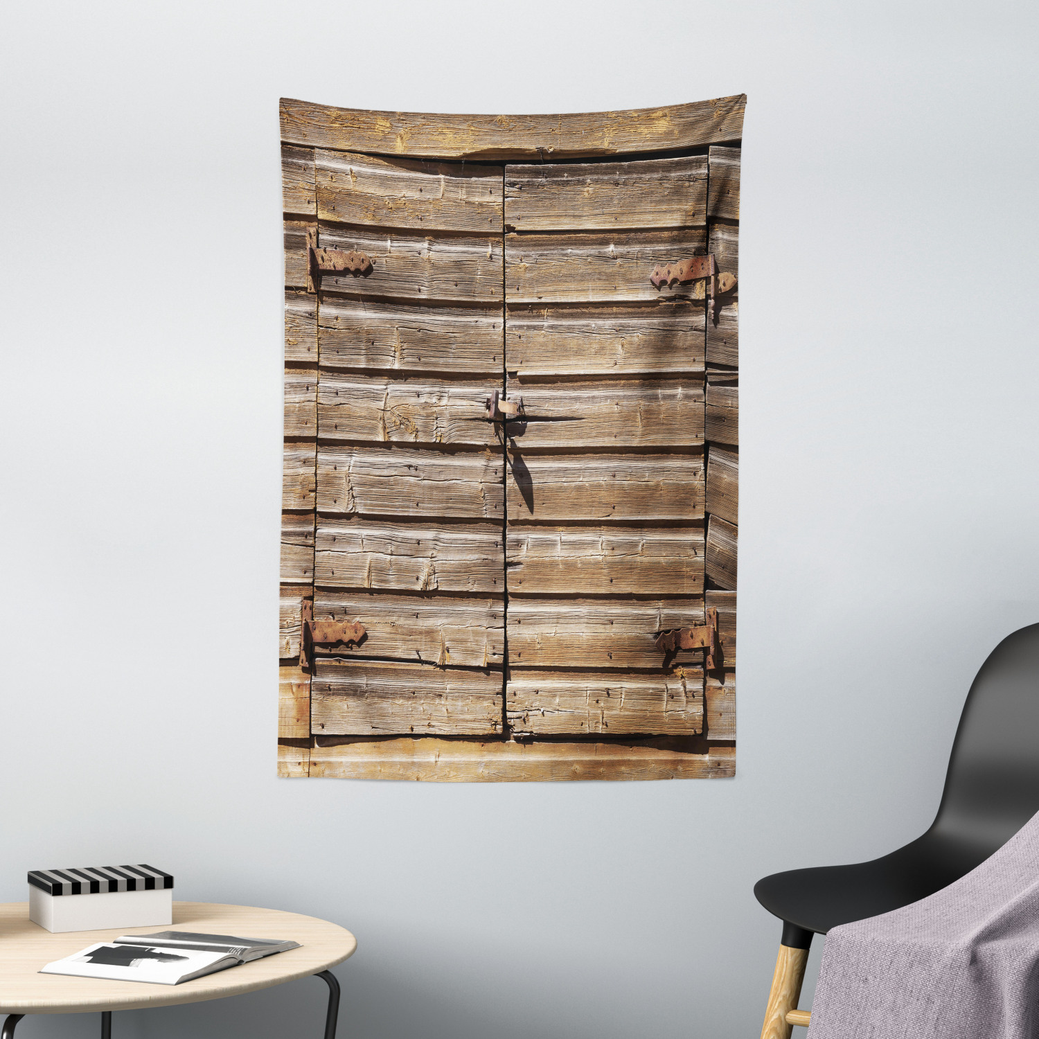 Rustic Tapestry Abandoned Vintage Farm Print Wall Hanging Decor - Picture 2 of 3