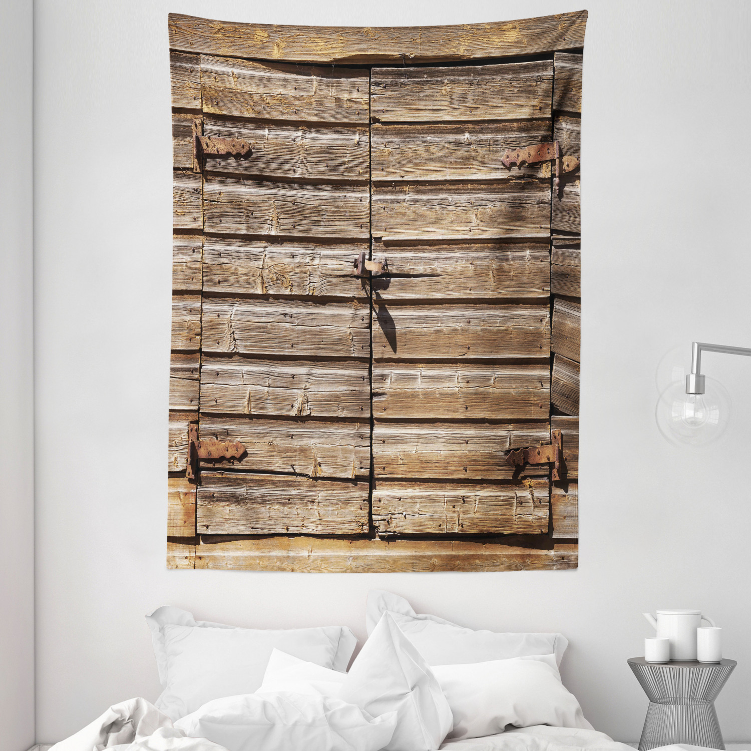 Rustic Tapestry Abandoned Vintage Farm Print Wall Hanging Decor - Picture 3 of 3