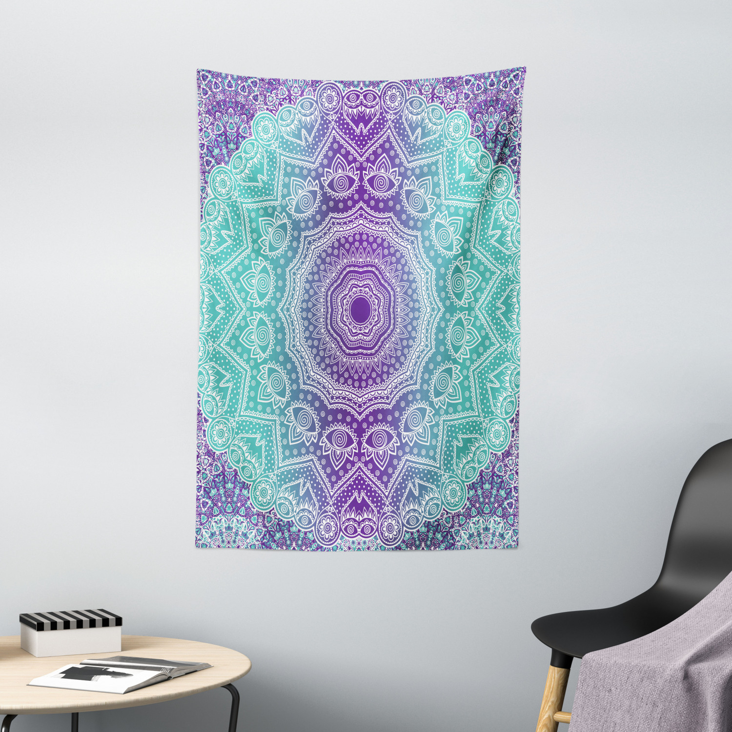 Mandala Tapestry Ornate Hippie Print Wall Hanging Decor - Picture 2 of 3