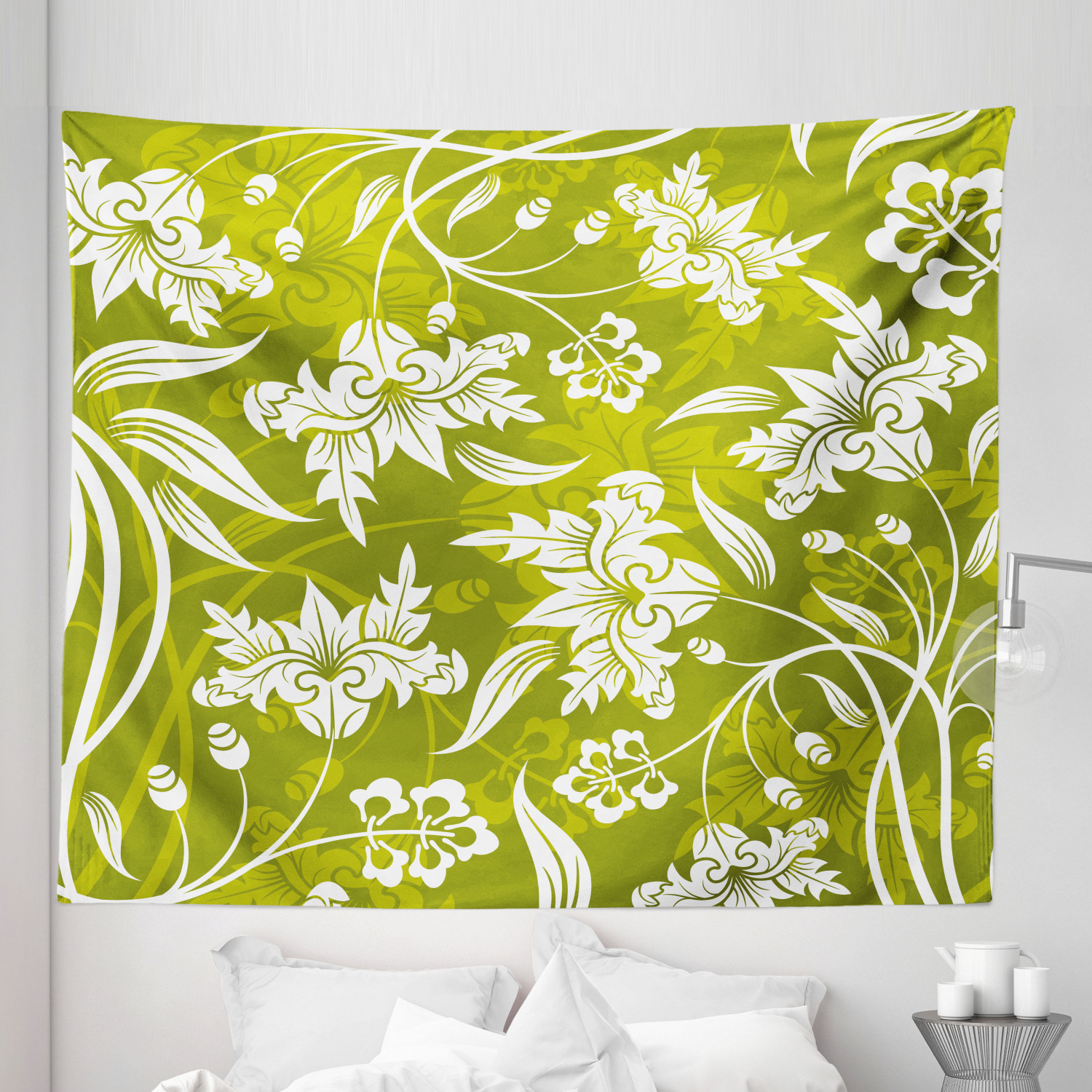 Ambesonne Floral Botany Microfiber Tapestry Wall Hanging Decor in 5 Sizes - Picture 22 of 42