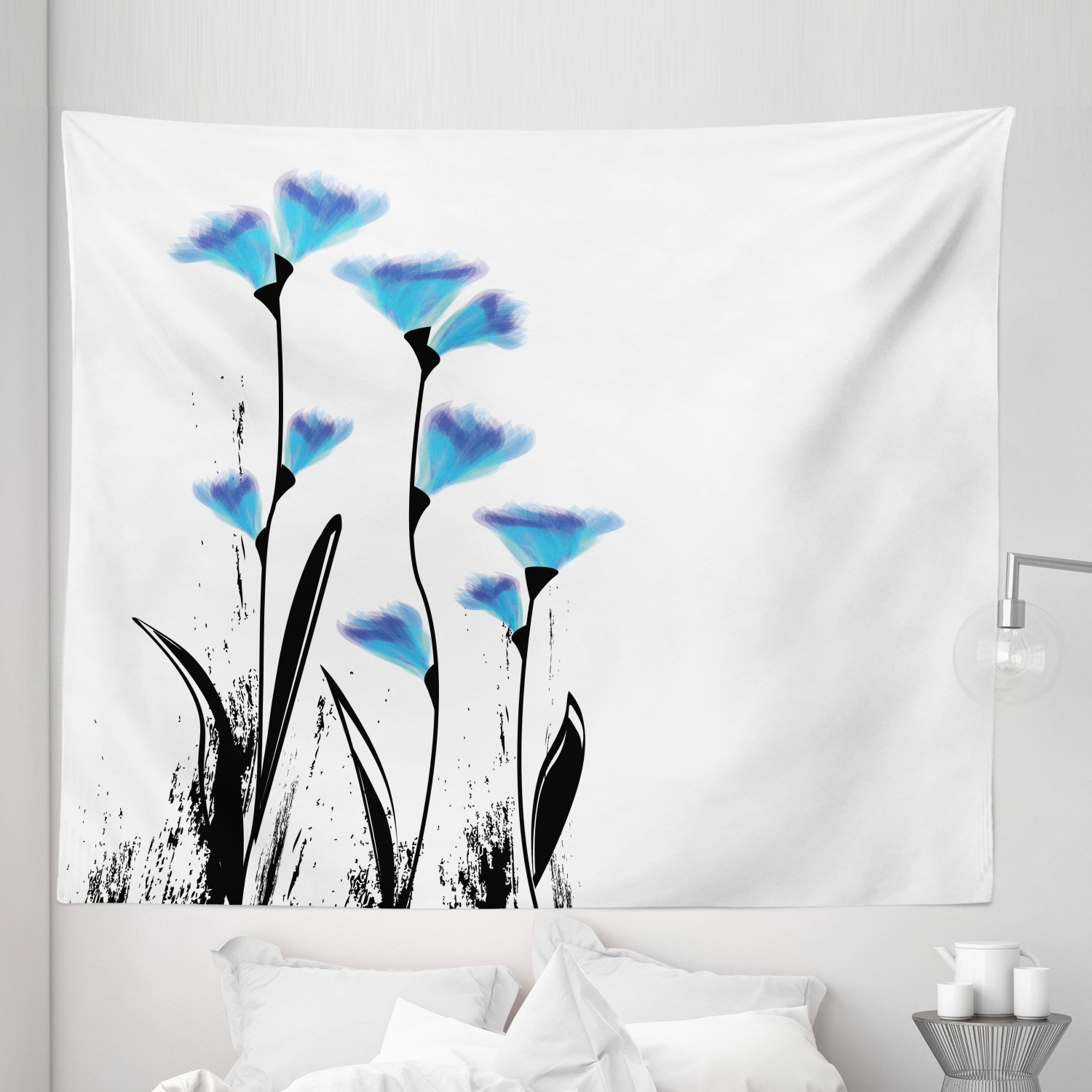 Ambesonne Floral Botany Microfiber Tapestry Wall Hanging Decor in 5 Sizes - Picture 20 of 42