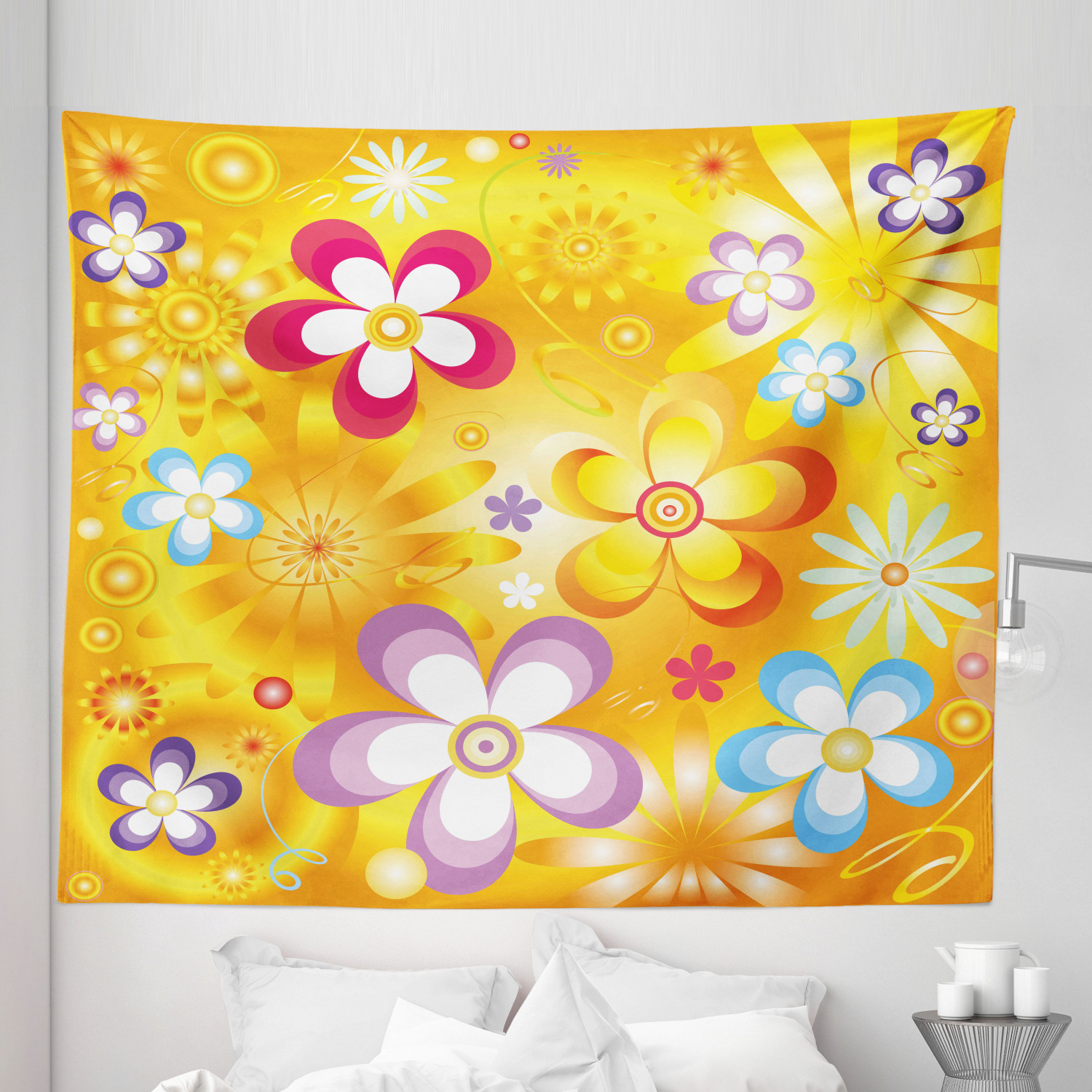 Ambesonne Floral Botany Microfiber Tapestry Wall Hanging Decor in 5 Sizes - Picture 36 of 42