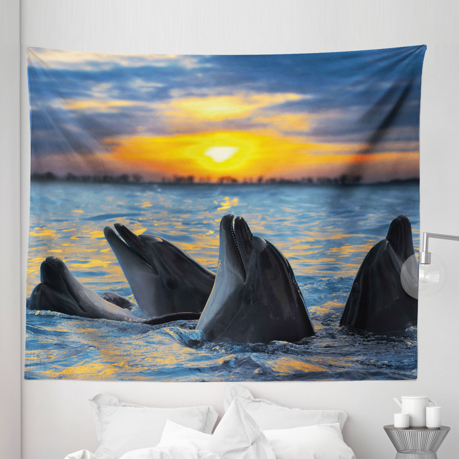 Ambesonne Animal Art Microfiber Tapestry Wall Hanging Decor in 5 Sizes - Picture 7 of 42