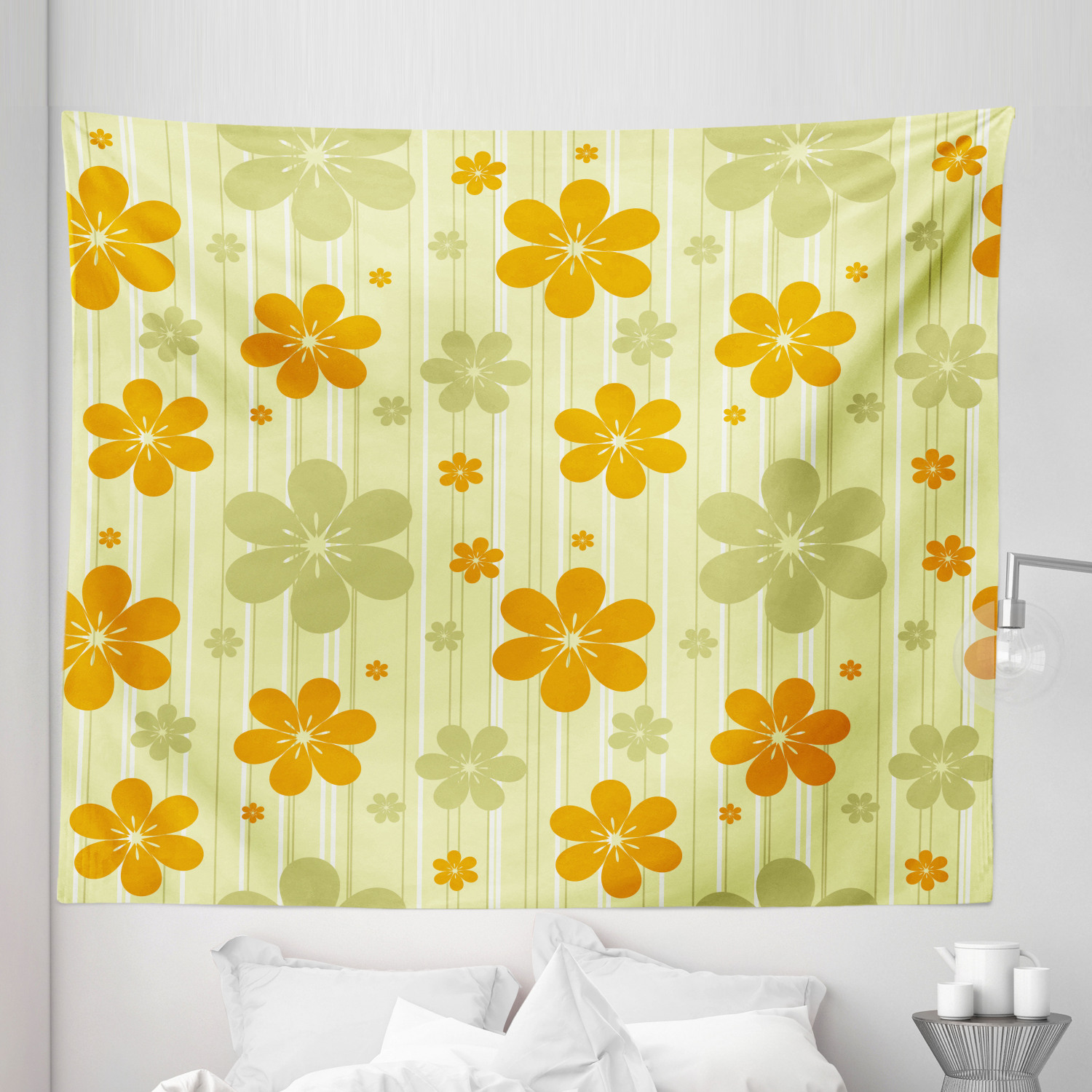 Ambesonne Floral Bunch Microfiber Tapestry Wall Hanging Decor in 5 Sizes - Picture 29 of 42