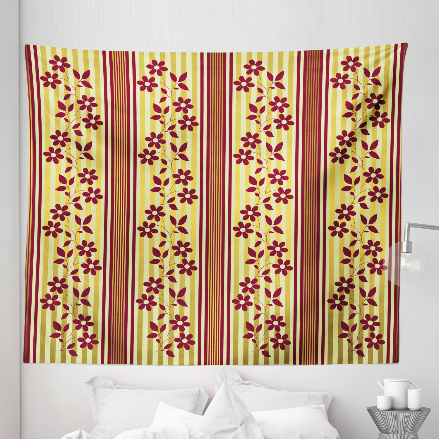 Ambesonne Floral Bunch Microfiber Tapestry Wall Hanging Decor in 5 Sizes - Picture 28 of 42