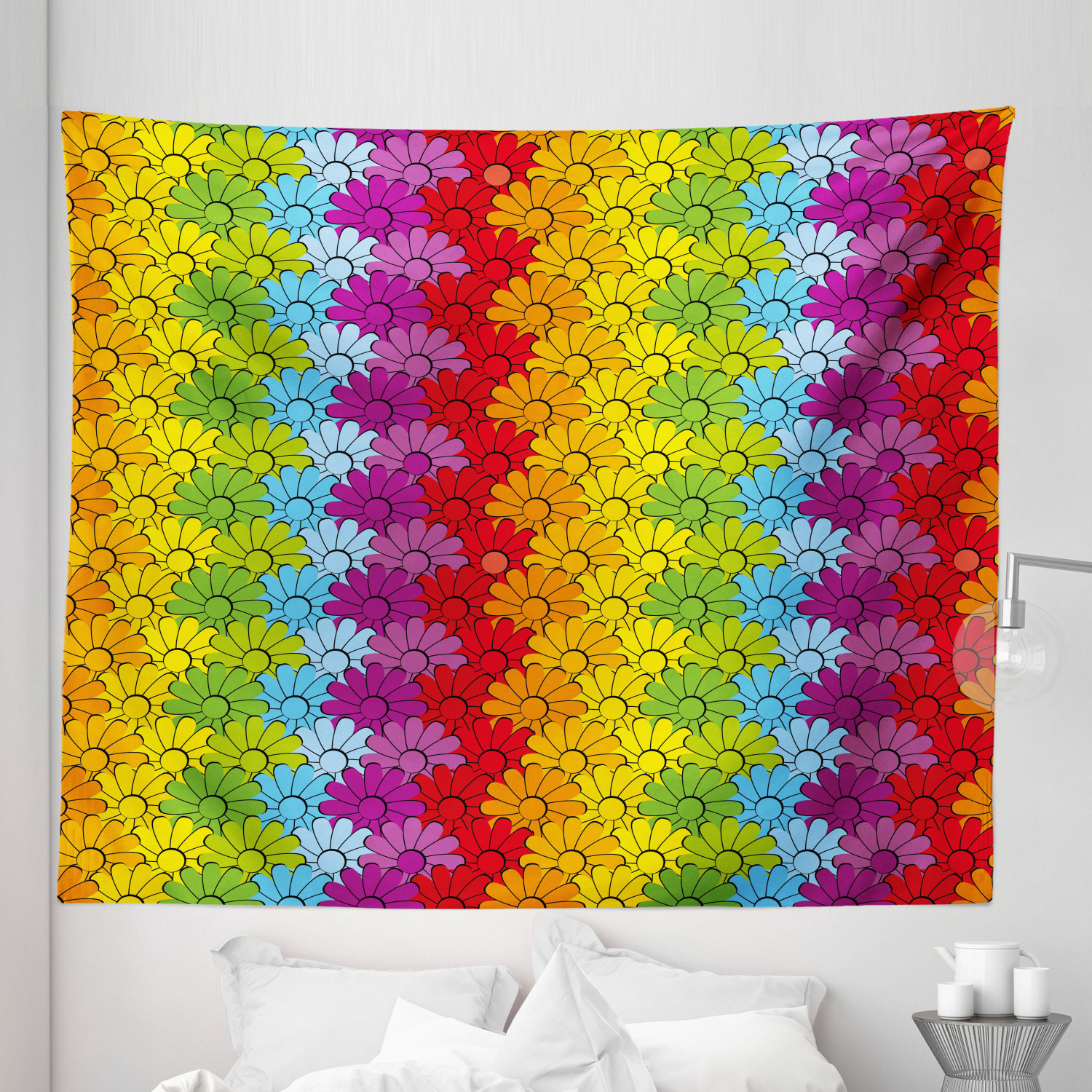 Ambesonne Floral Bunch Microfiber Tapestry Wall Hanging Decor in 5 Sizes - Picture 27 of 42