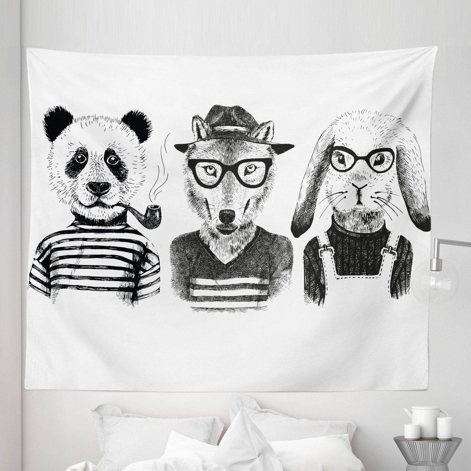 Ambesonne Animal Art Microfiber Tapestry Wall Hanging Decor in 5 Sizes - Picture 29 of 42