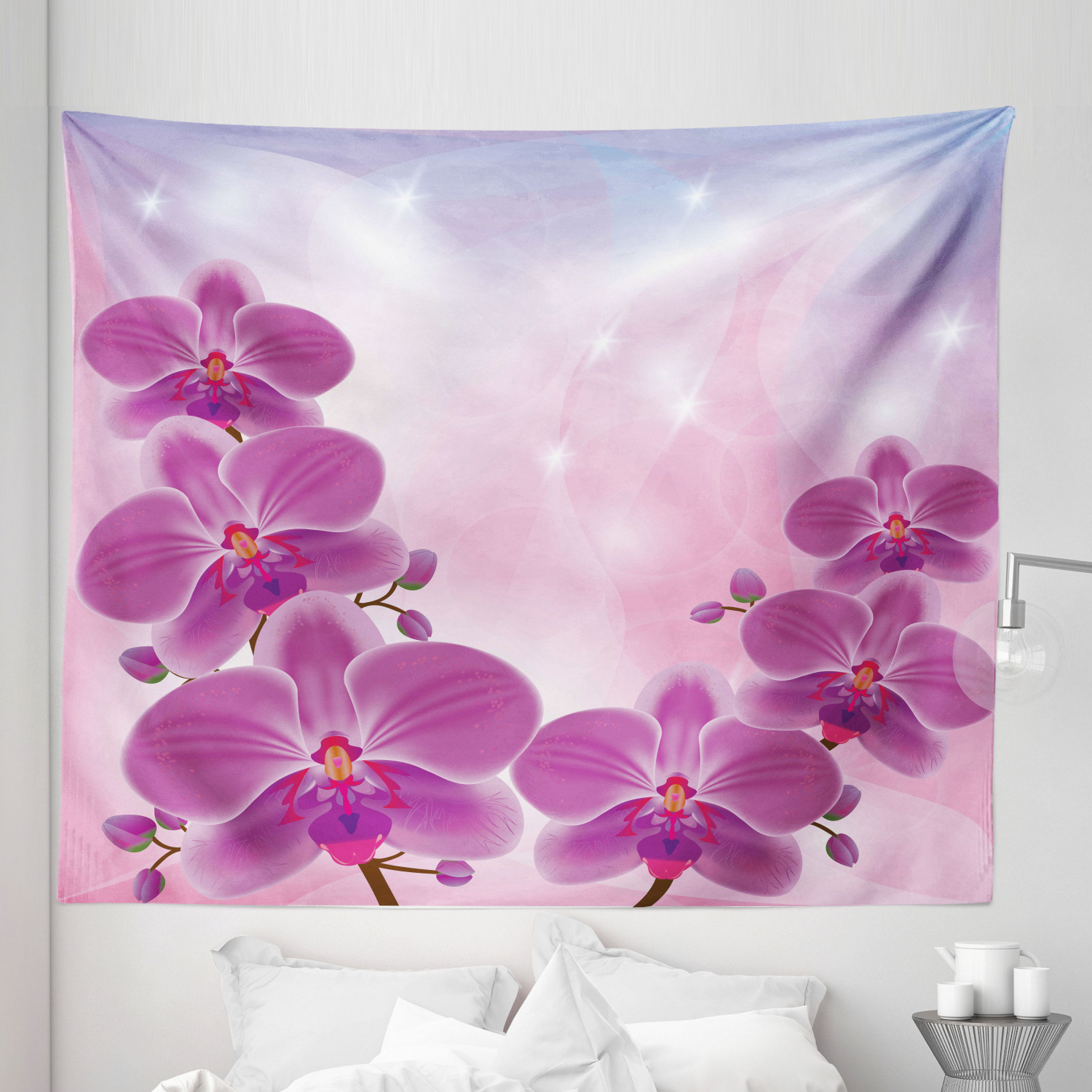 Ambesonne Floral Bunch Microfiber Tapestry Wall Hanging Decor in 5 Sizes - Picture 12 of 42