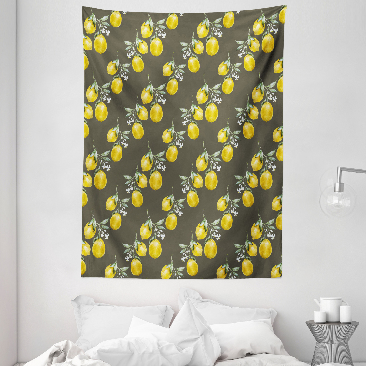 Nature Tapestry Lemon Branches Growth Print Wall Hanging Decor - Picture 3 of 3