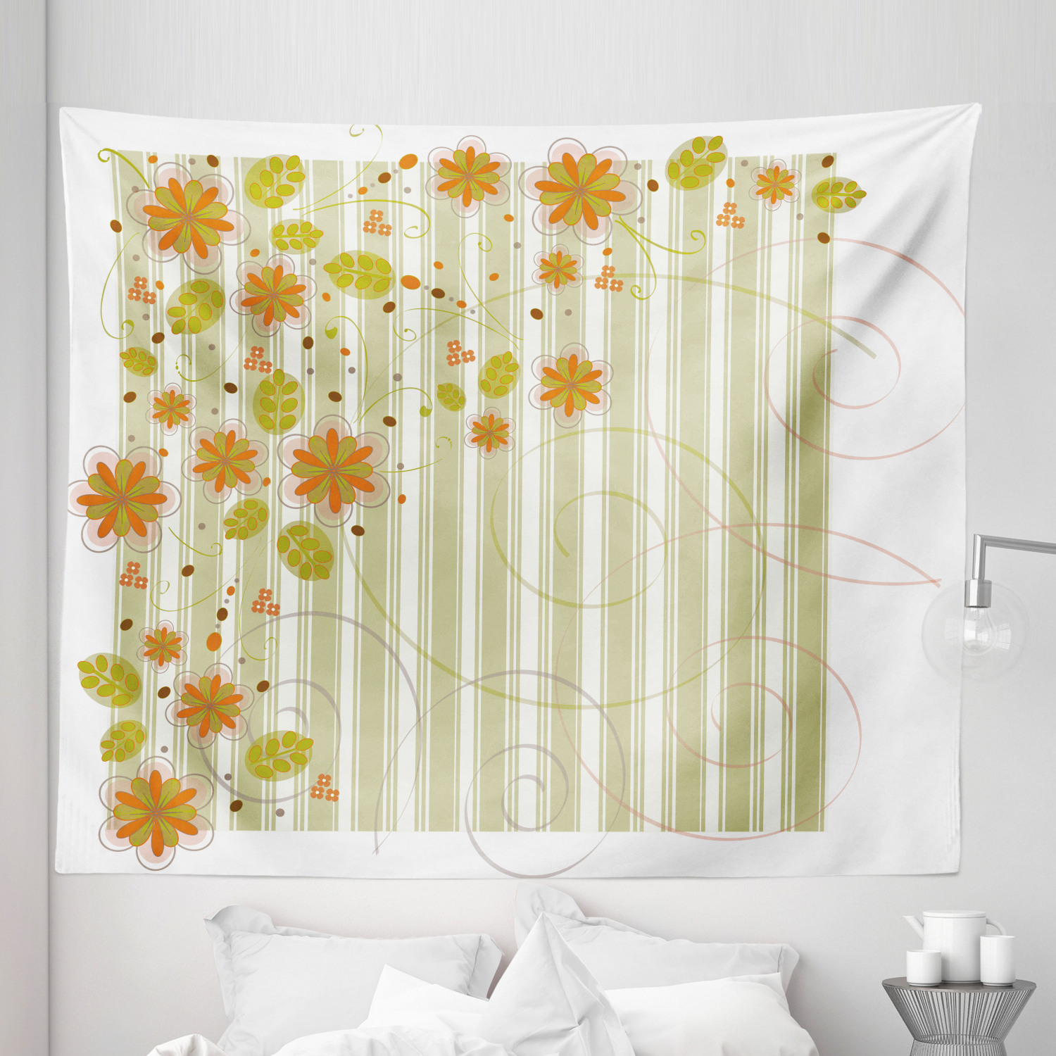 Ambesonne Floral Bunch Microfiber Tapestry Wall Hanging Decor in 5 Sizes - Picture 30 of 42