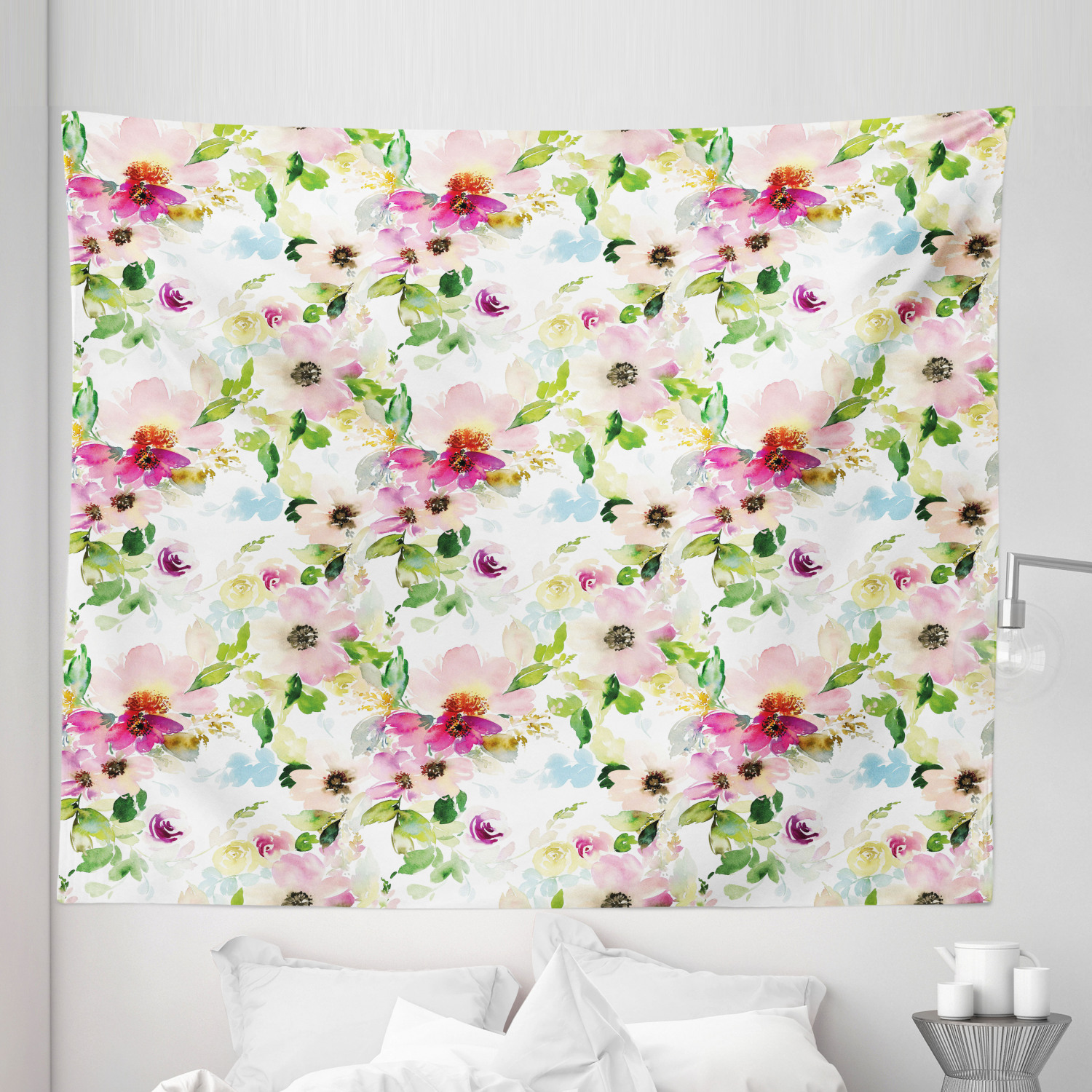 Ambesonne Floral Bunch Microfiber Tapestry Wall Hanging Decor in 5 Sizes - Picture 34 of 42
