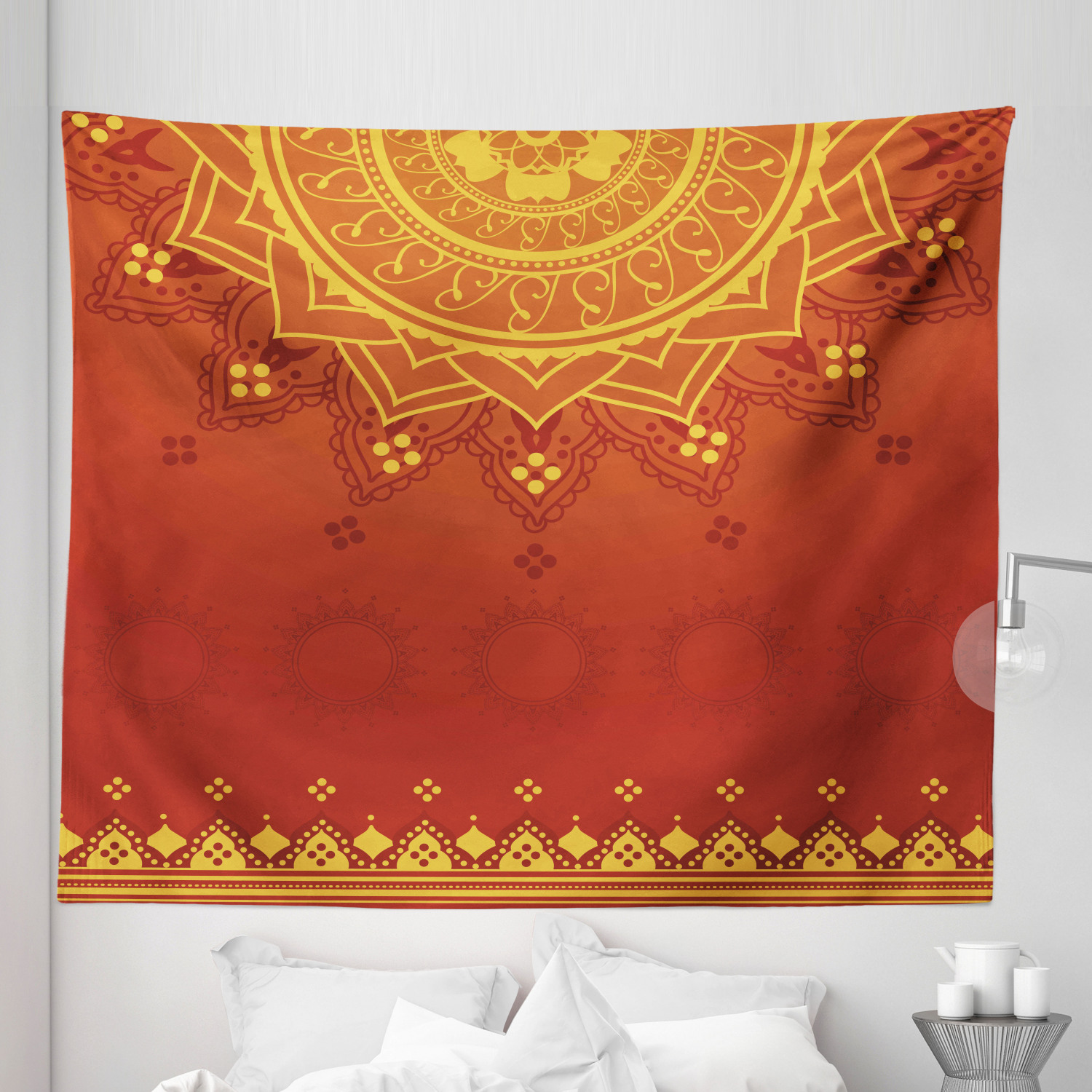 Ambesonne Leaf Print Microfiber Tapestry Wall Hanging Decor in 5 Sizes - Picture 34 of 40