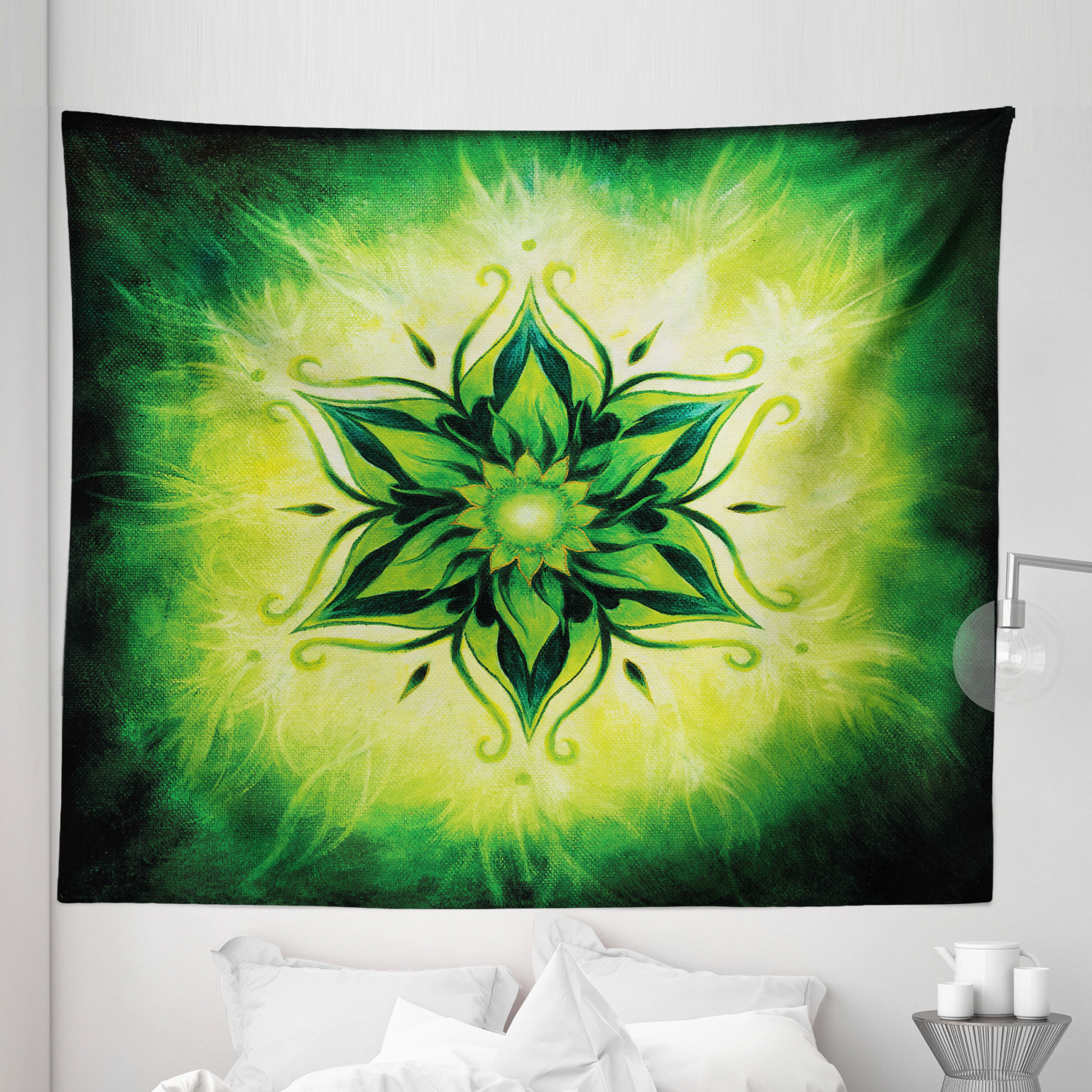 Ambesonne Leaf Print Microfiber Tapestry Wall Hanging Decor in 5 Sizes - Picture 9 of 40