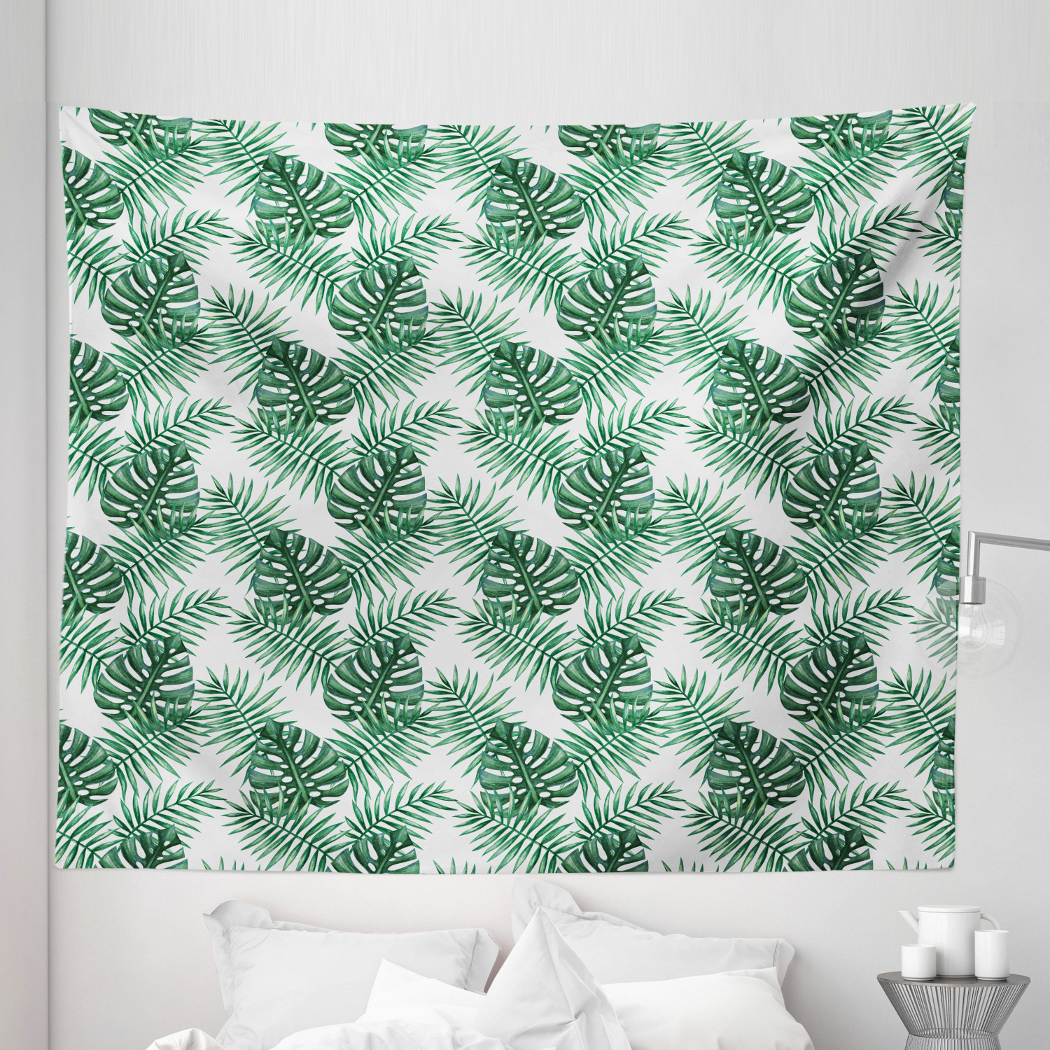 Ambesonne Leaf Print Microfiber Tapestry Wall Hanging Decor in 5 Sizes - Picture 29 of 40