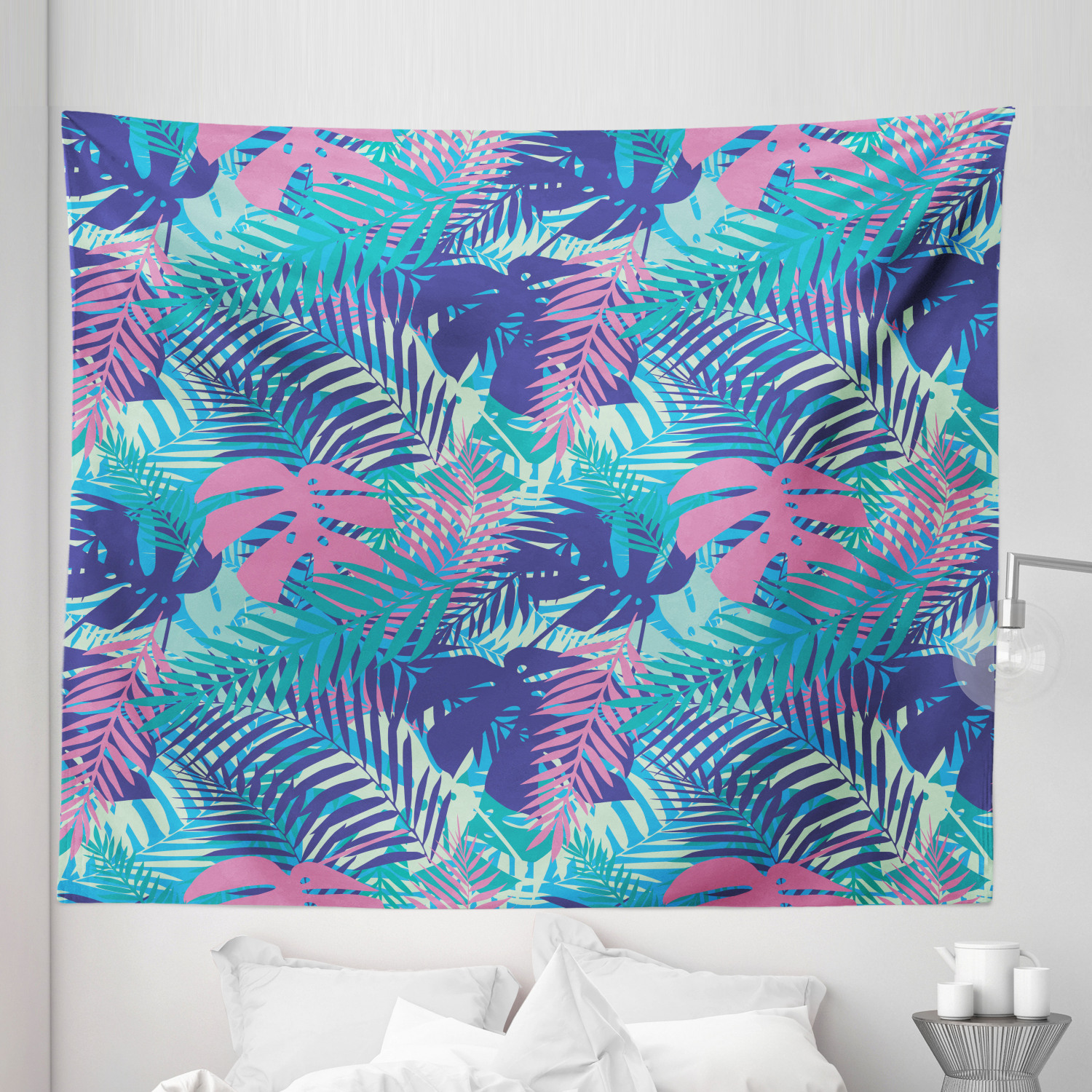 Ambesonne Leaf Print Microfiber Tapestry Wall Hanging Decor in 5 Sizes - Picture 37 of 40
