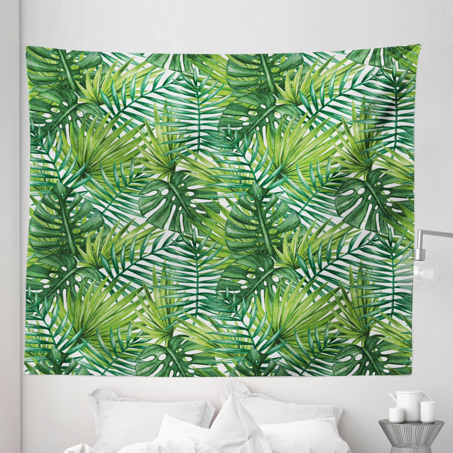 Ambesonne Leaf Print Microfiber Tapestry Wall Hanging Decor in 5 Sizes - Picture 35 of 40