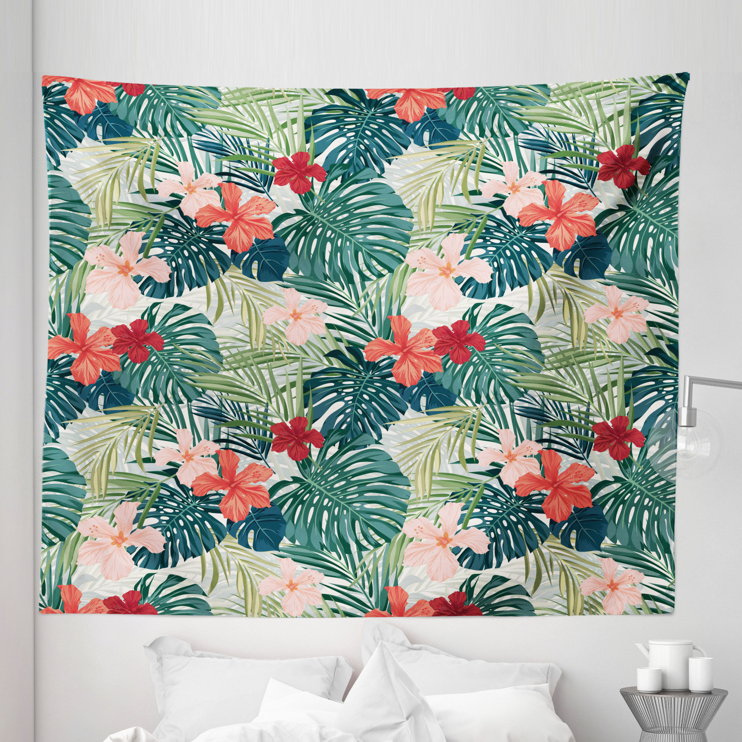 Ambesonne Leaf Print Microfiber Tapestry Wall Hanging Decor in 5 Sizes - Picture 24 of 40