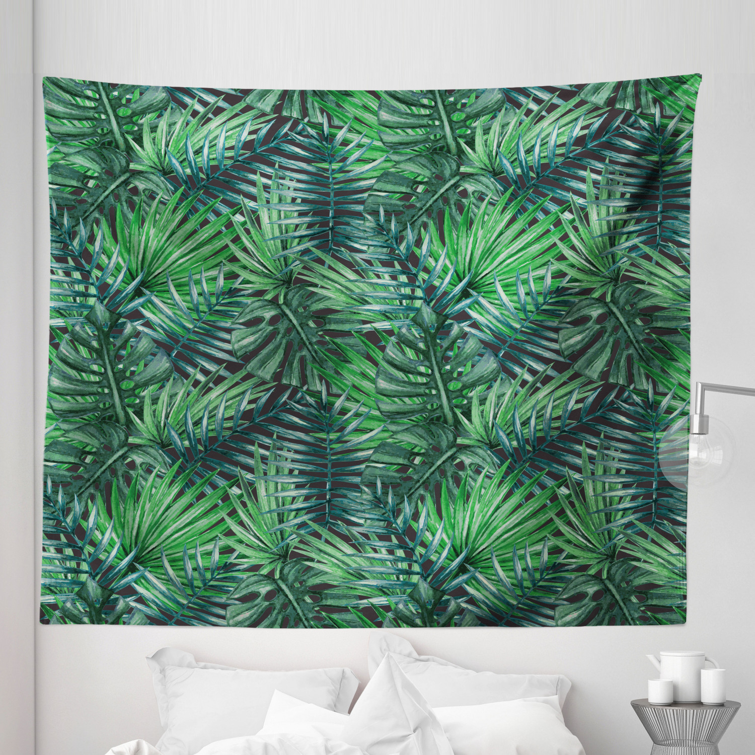 Ambesonne Leaf Print Microfiber Tapestry Wall Hanging Decor in 5 Sizes - Picture 40 of 40